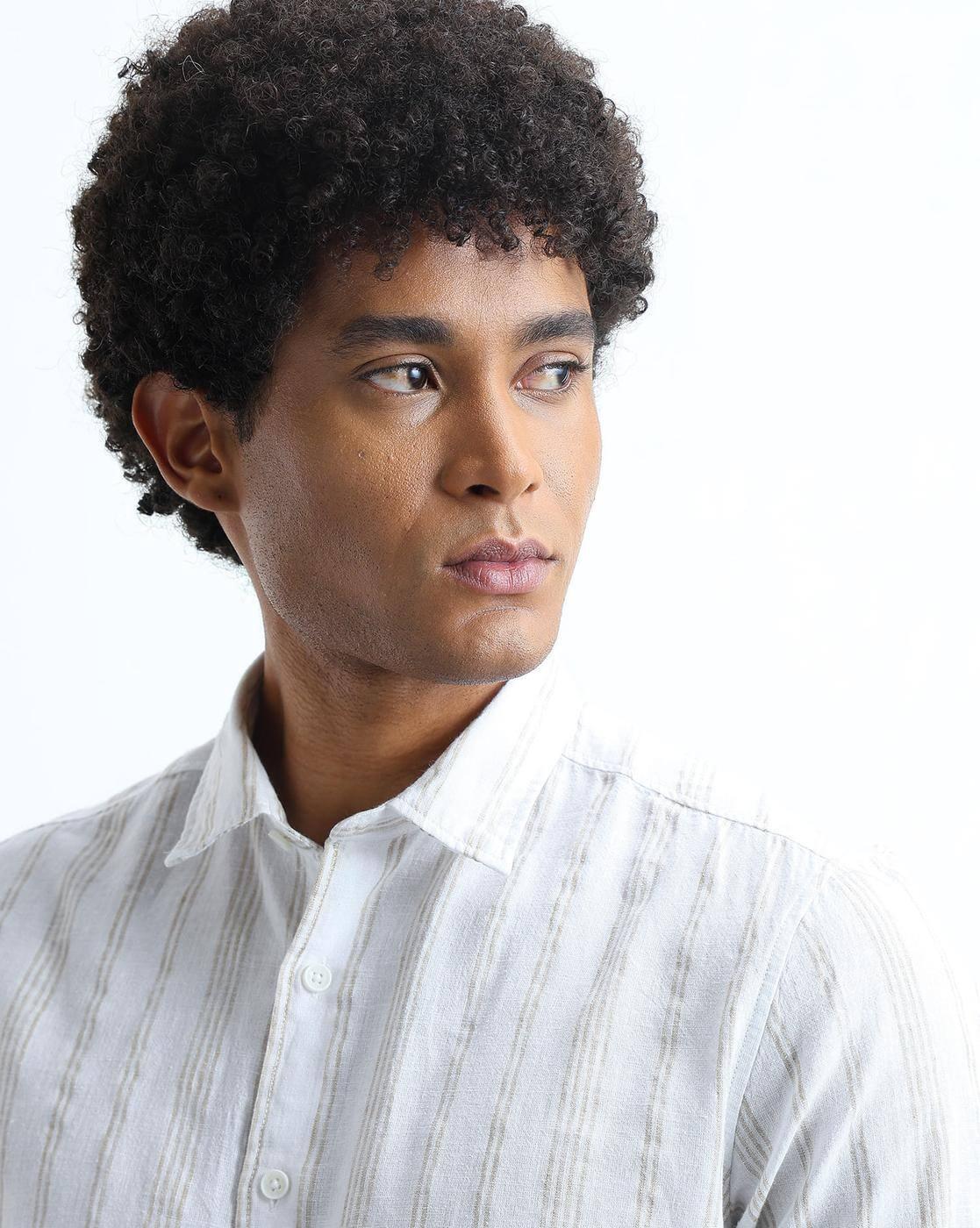 Vertical Striped Slim Fit Shirt
