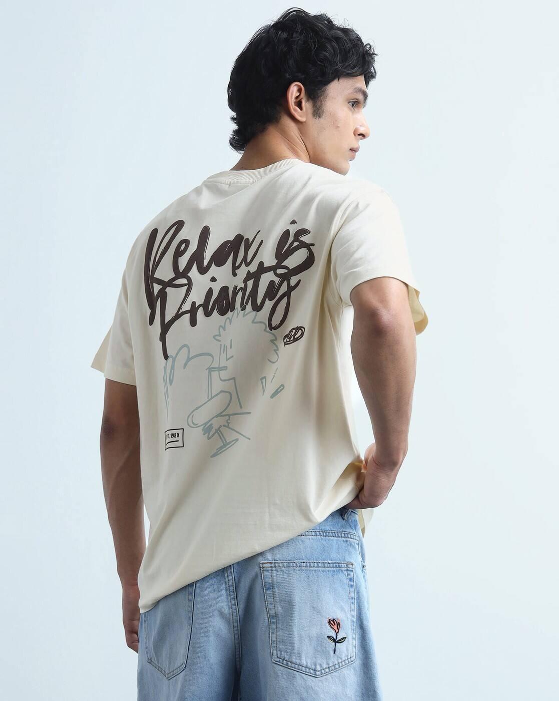 Typographic Printed Relaxed Fit T-Shirt