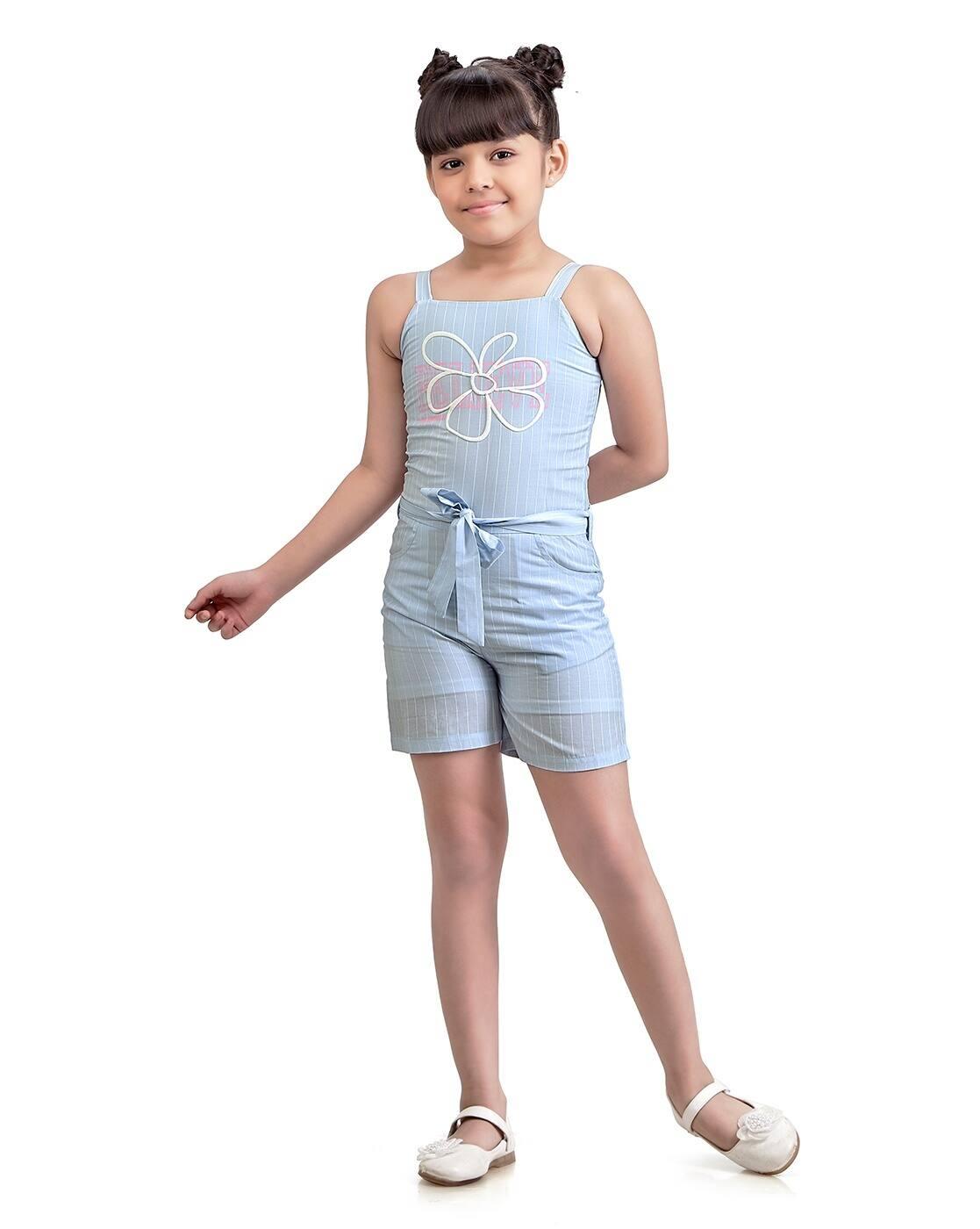 Tiny Girl Stripe Printed Sleev, BLUE, 26