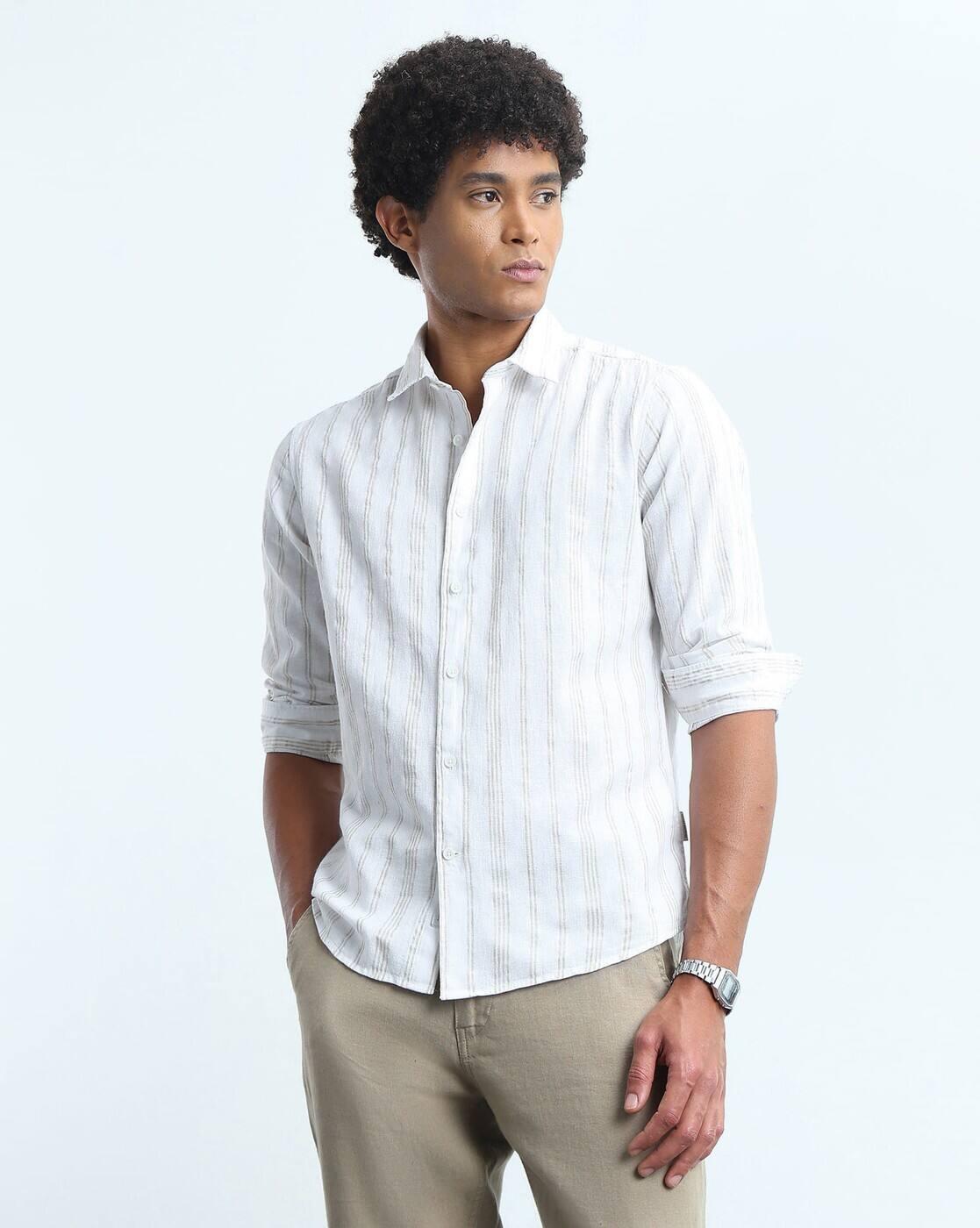 Vertical Striped Slim Fit Shirt