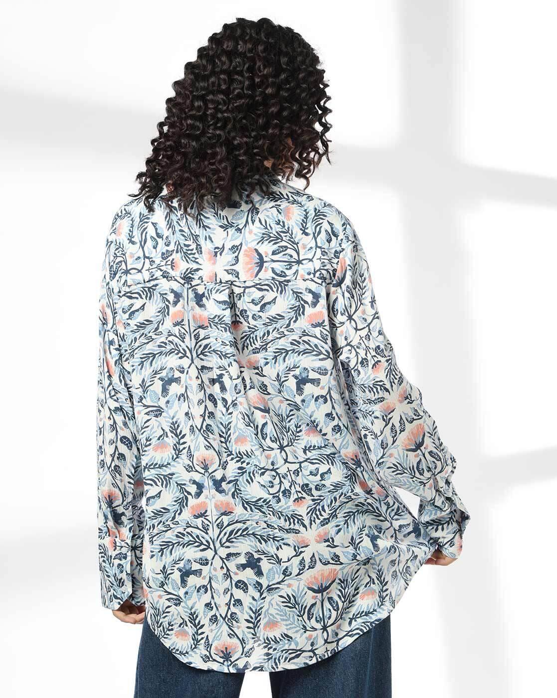 Women Floral Print Loose Fit Shirt