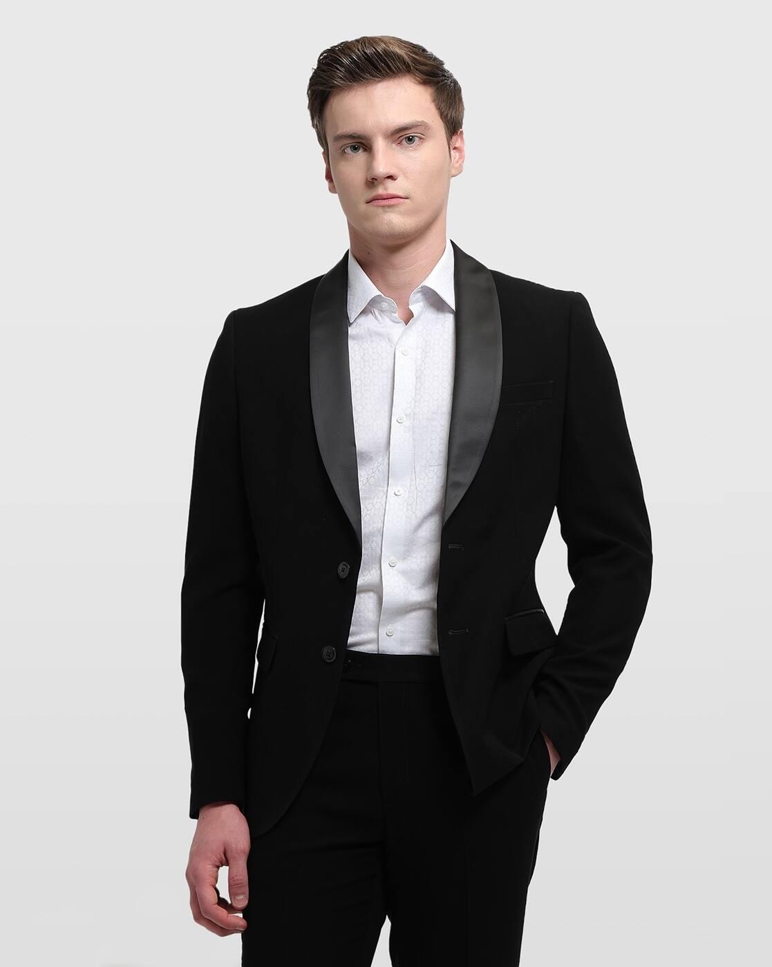 Men Regular Fit Blazer & Trouser Set