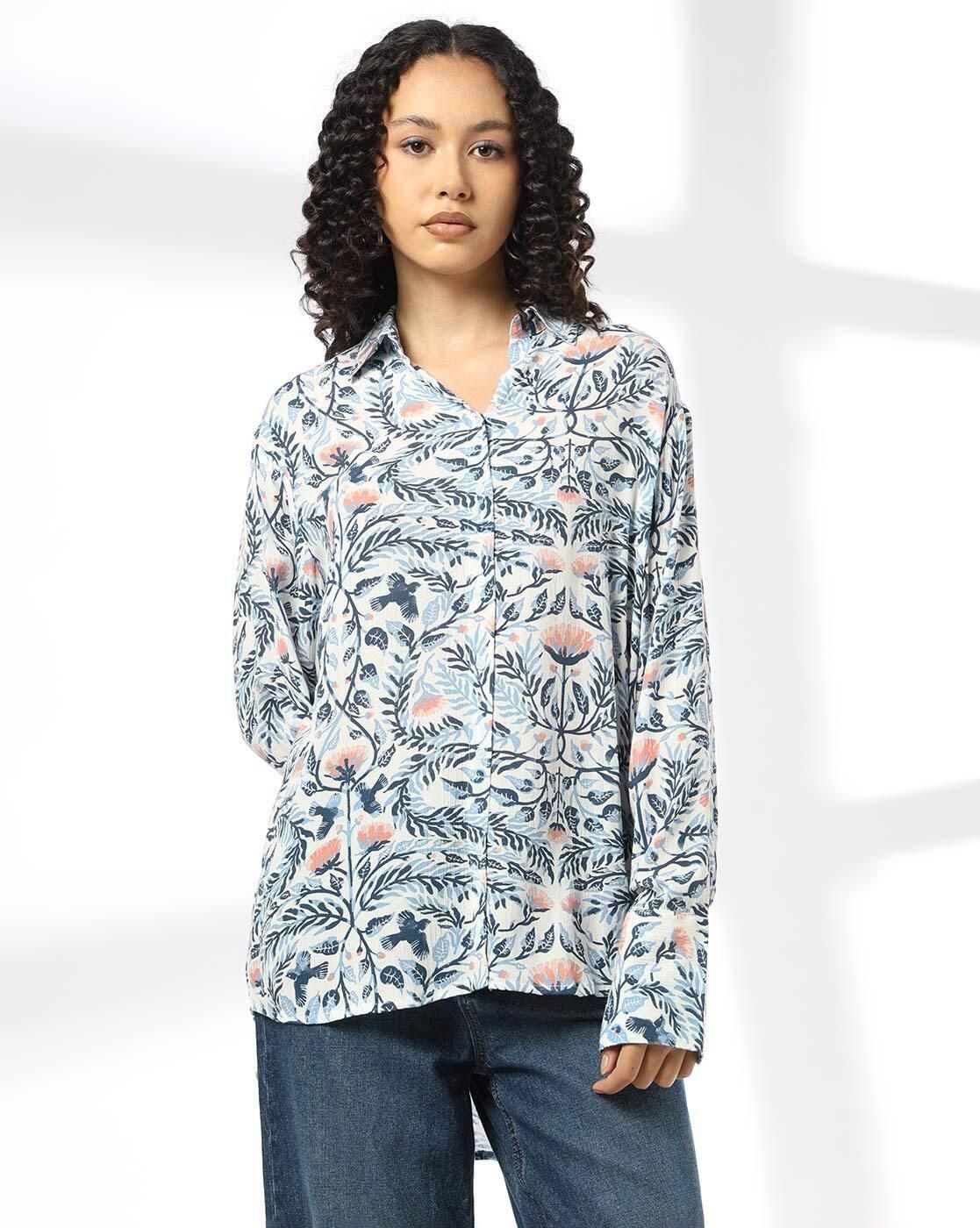 Women Floral Print Loose Fit Shirt