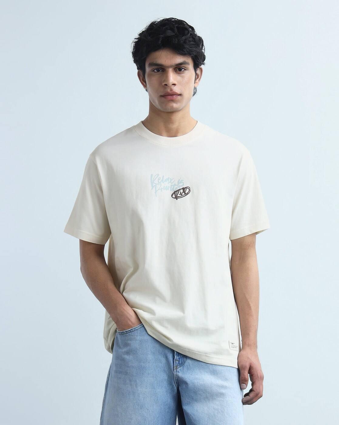 Typographic Printed Relaxed Fit T-Shirt