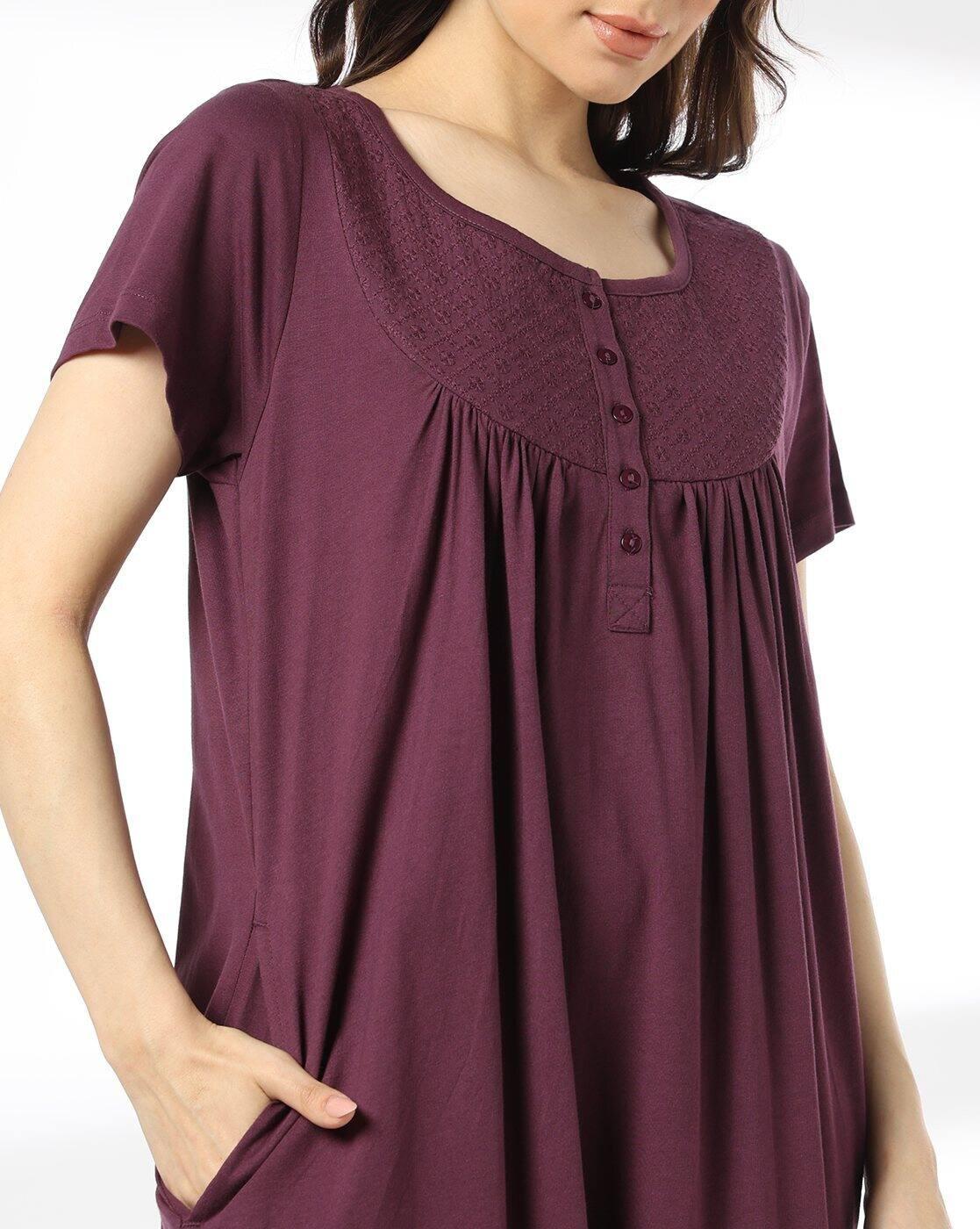 Women Round-Neck Cotton Nightie