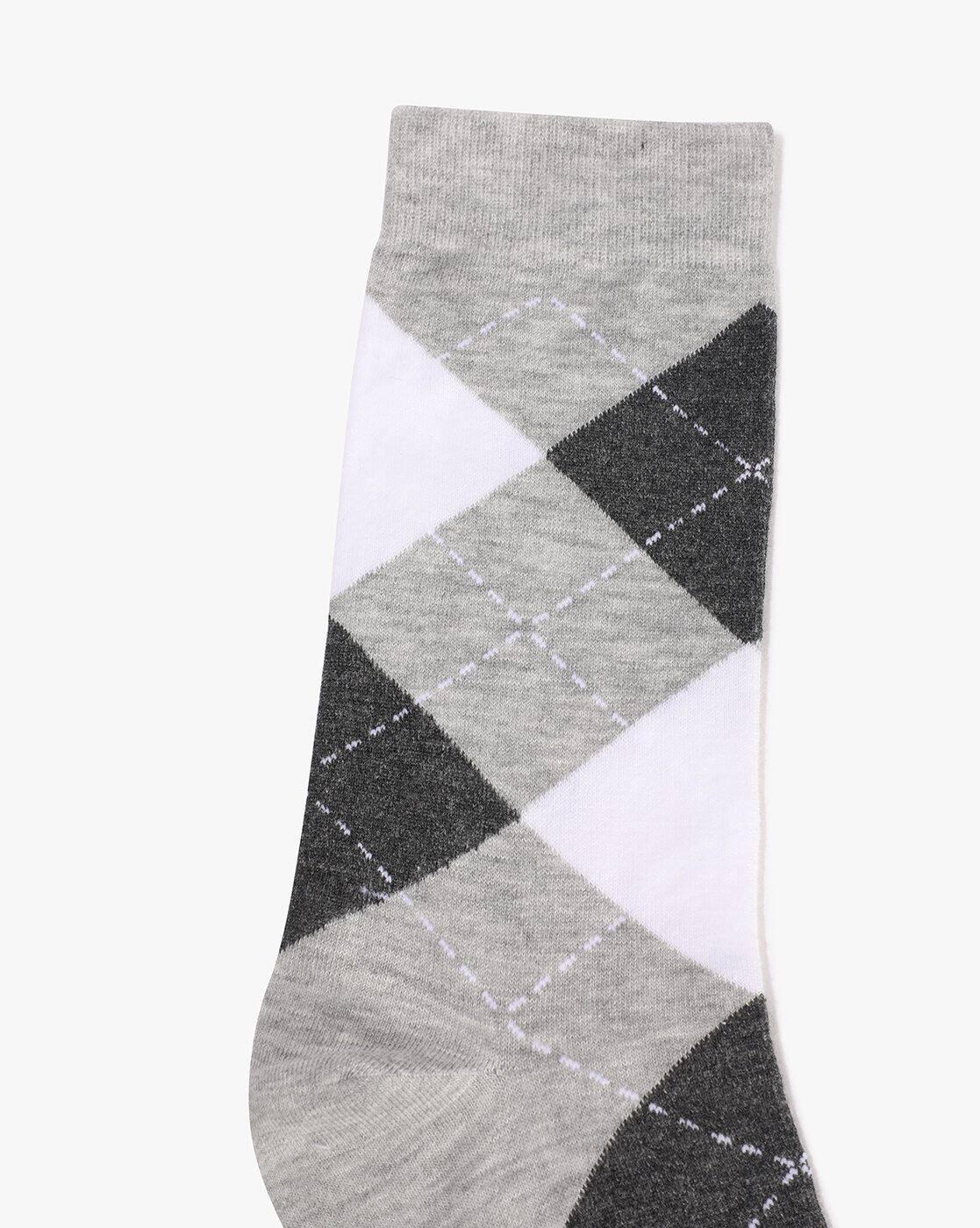 Men Pack of 3 Printed Mid Calf-Length Socks