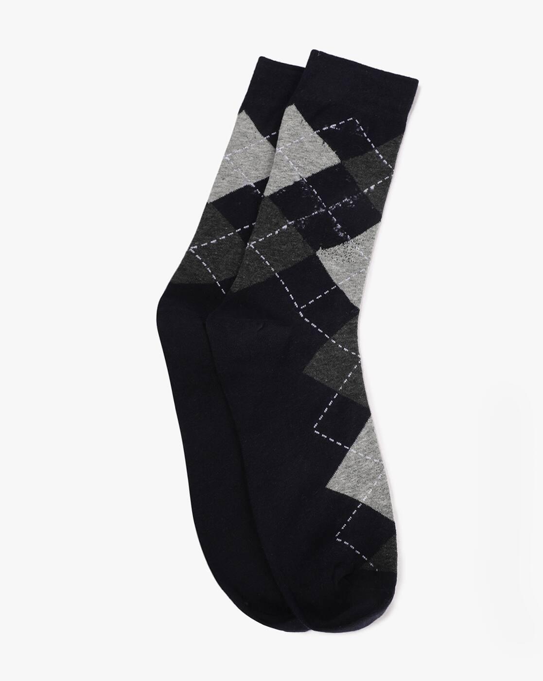 Men Pack of 3 Printed Mid Calf-Length Socks
