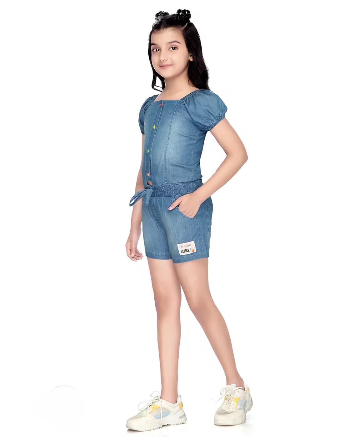 Girls Denim 2-Piece Set