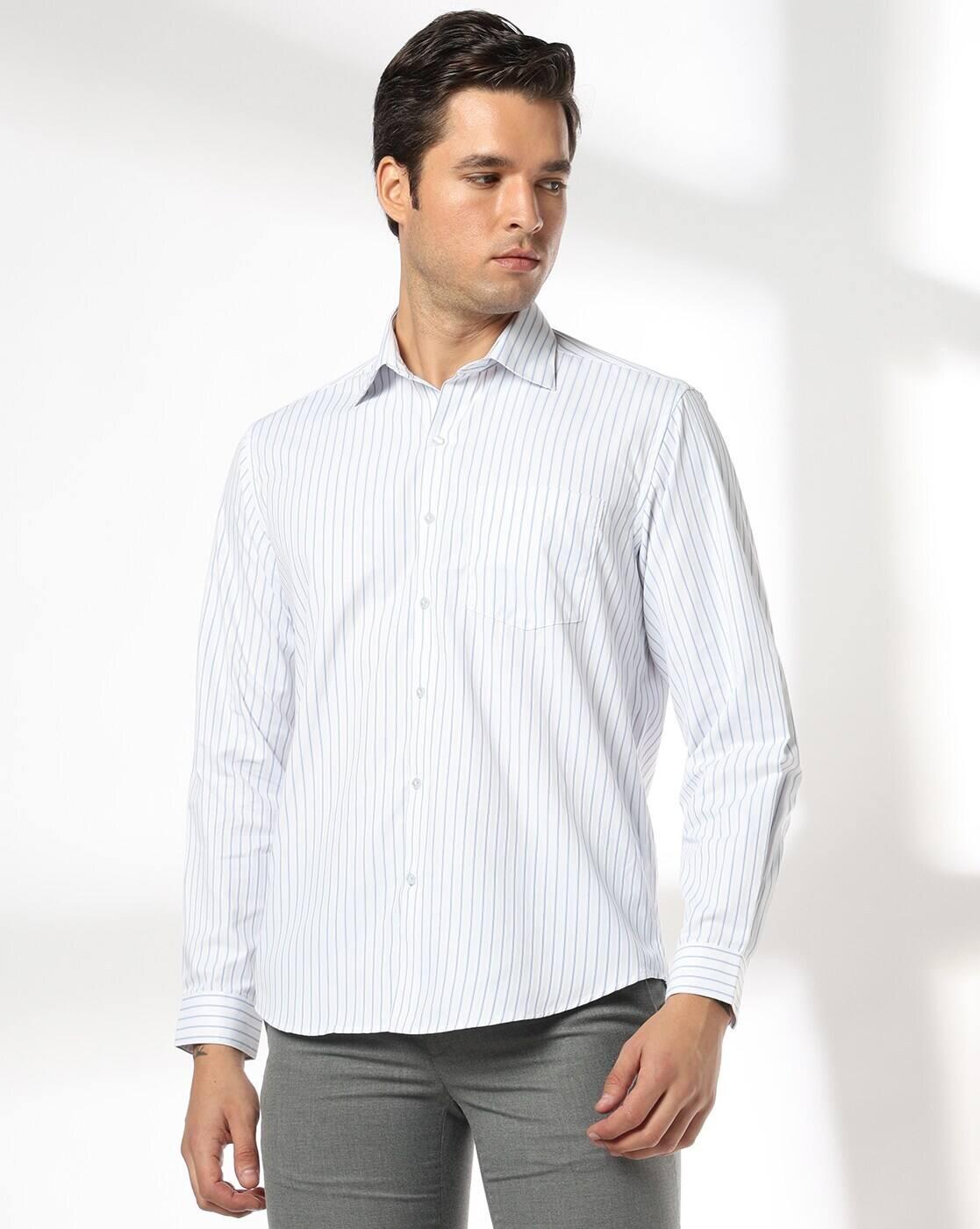 Regular Fit Striped Formal Shirt