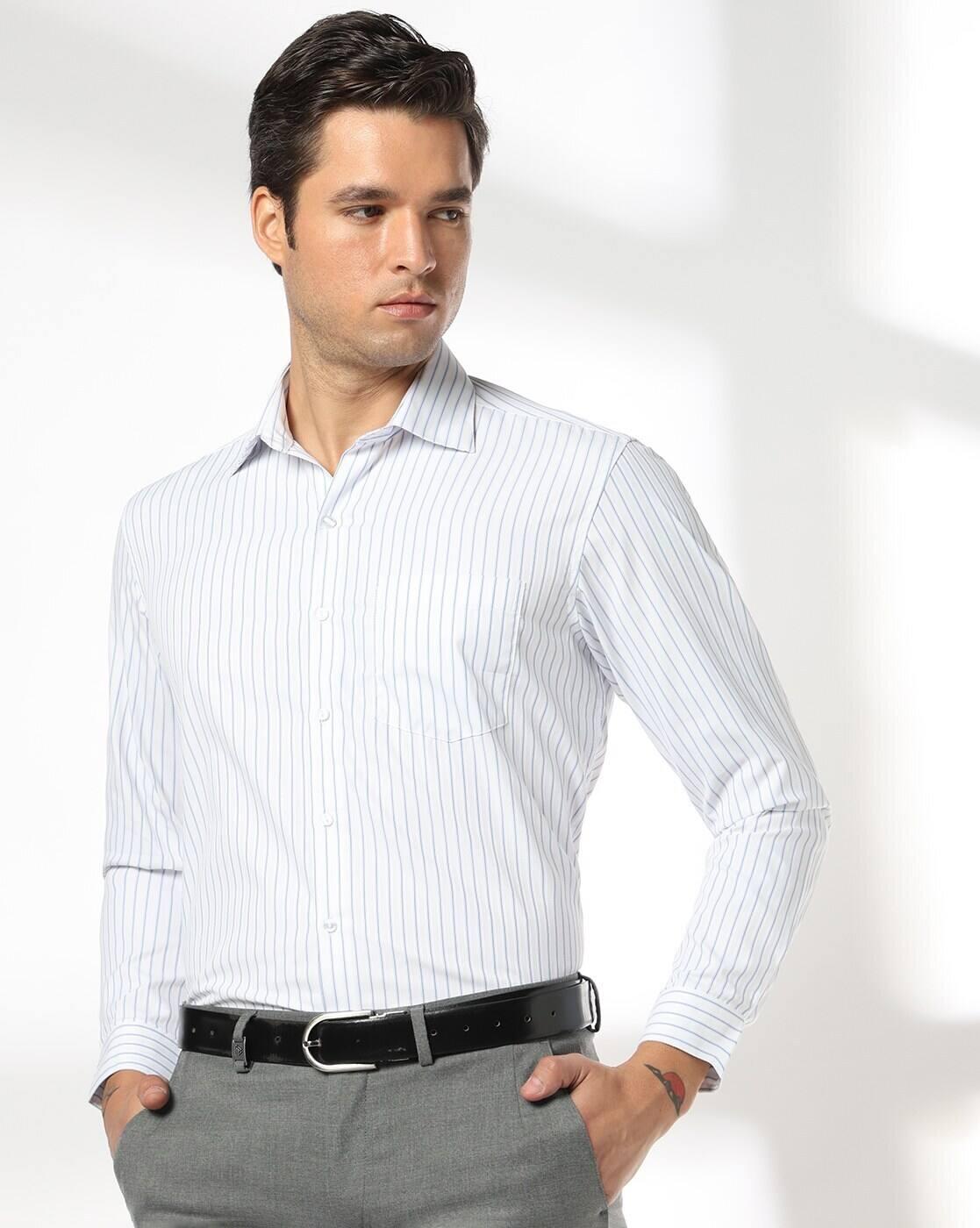 Regular Fit Striped Formal Shirt