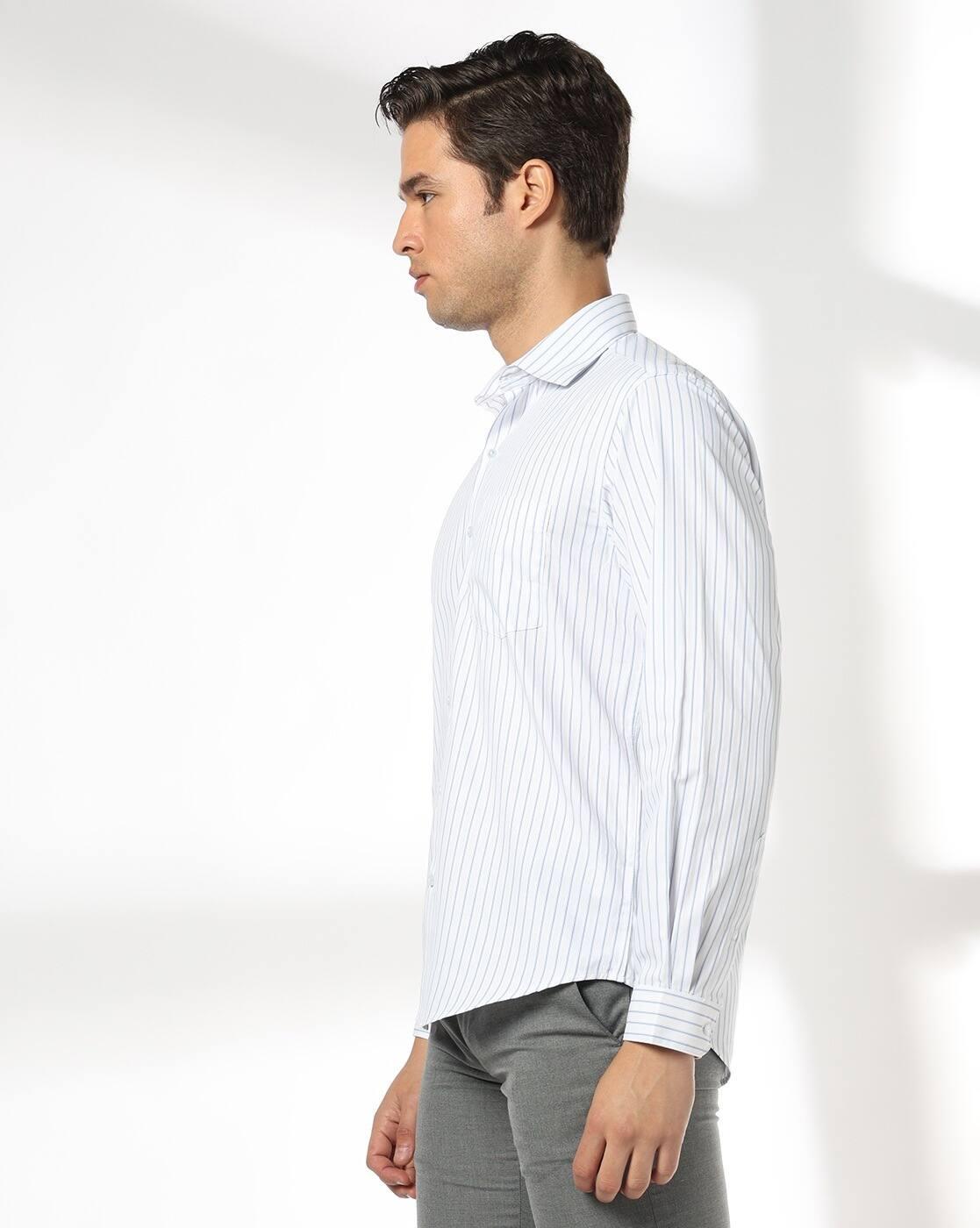 Regular Fit Striped Formal Shirt