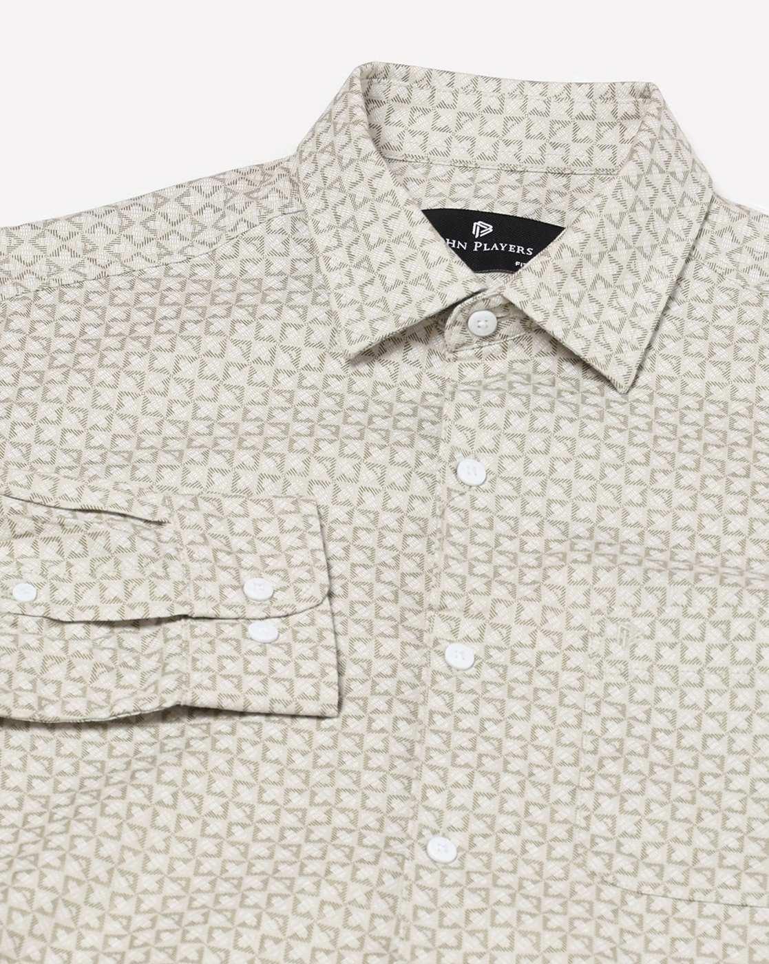 Men Slim Fit Cotton Printed Casual Shirt