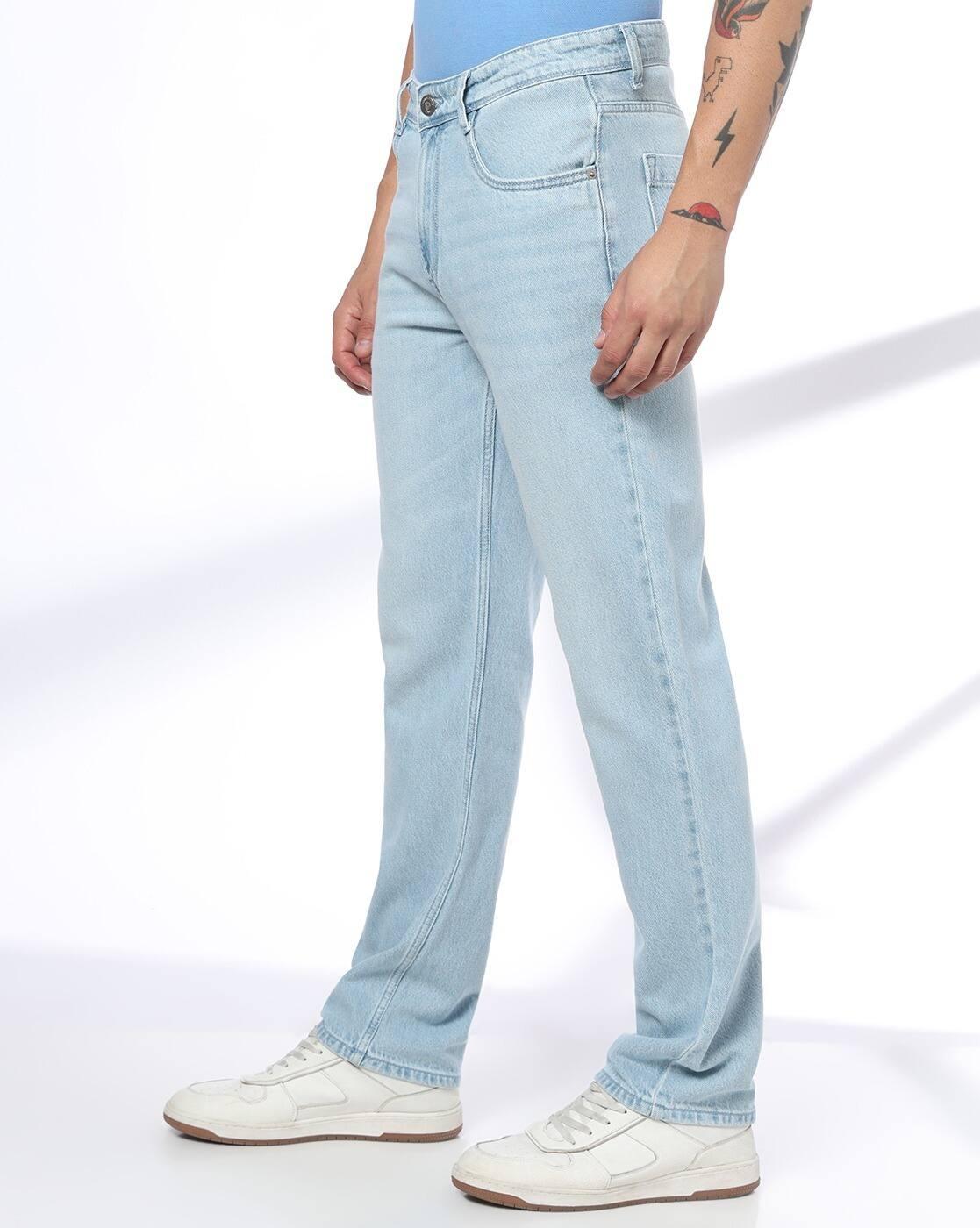 Men Straight Fit Cotton Stretch Jeans