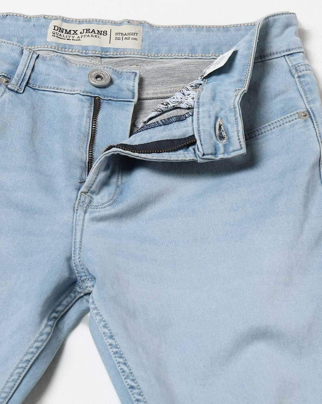 Men Mid-Wash Straight Jeans