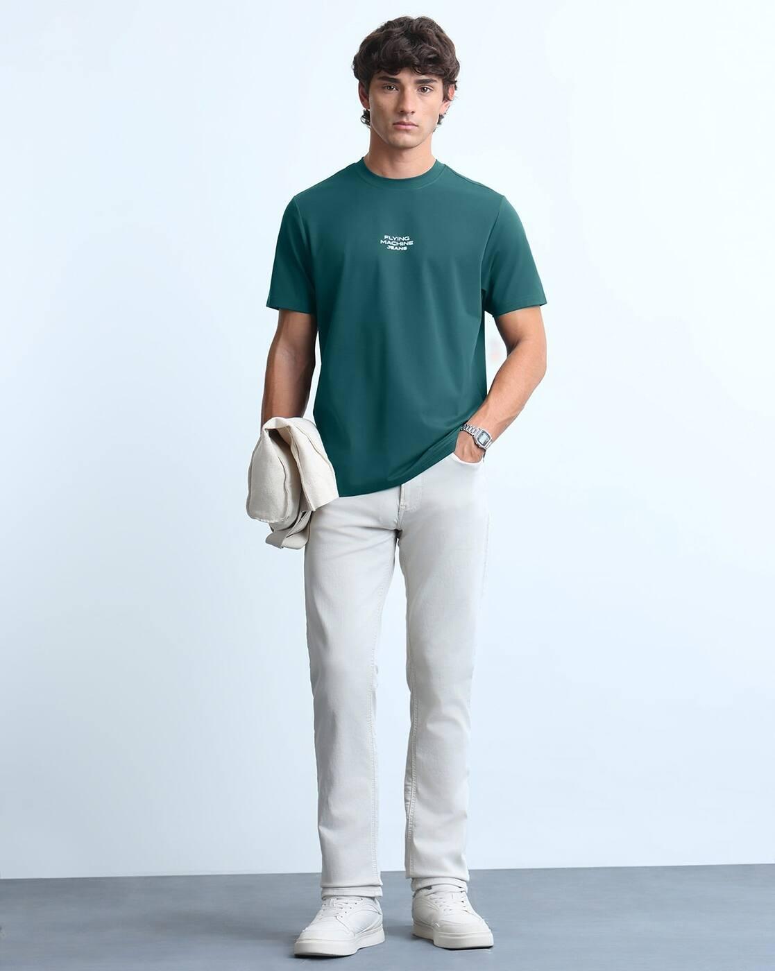 Men Regular Fit Crew-Neck T-Shirt