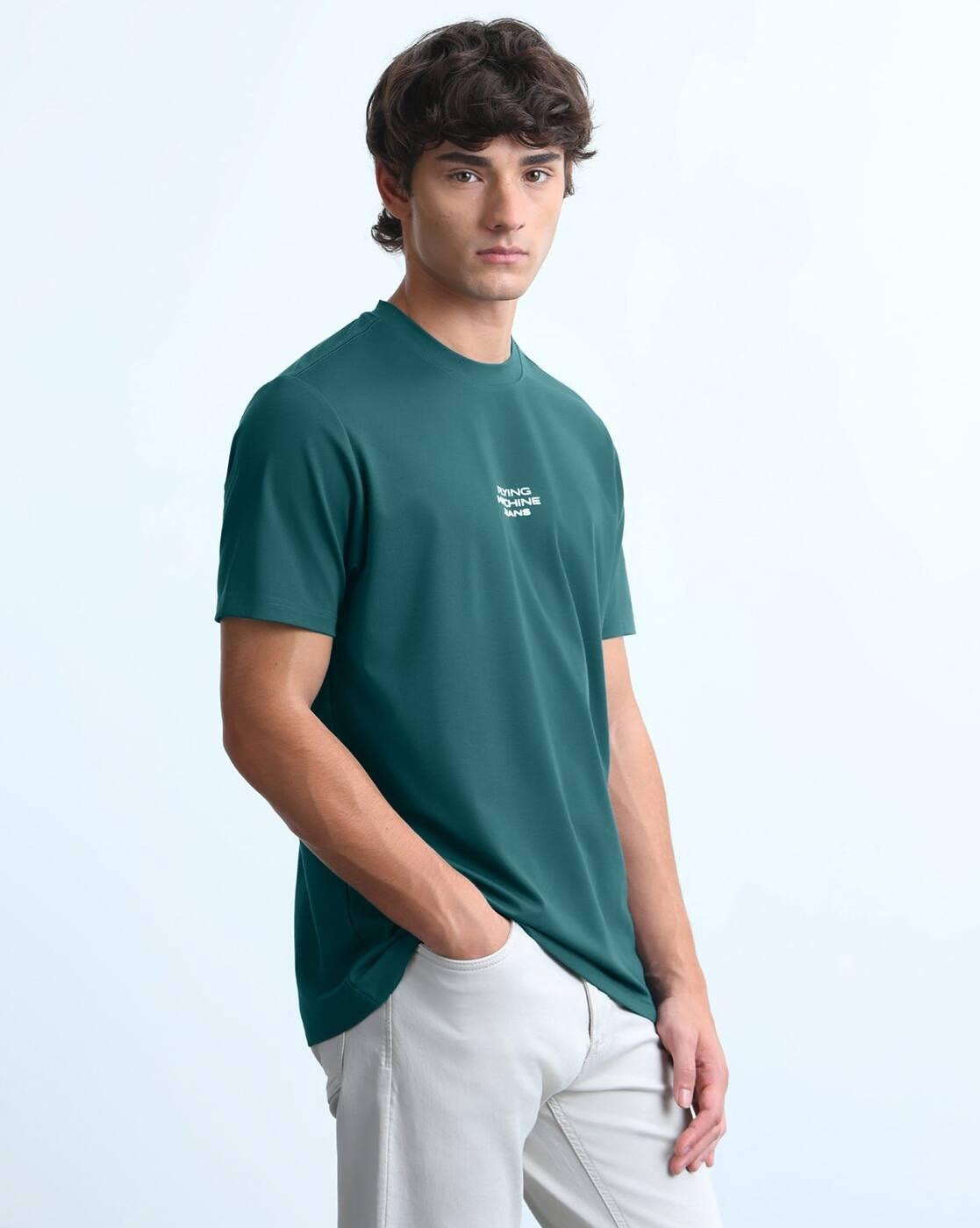 Men Regular Fit Crew-Neck T-Shirt