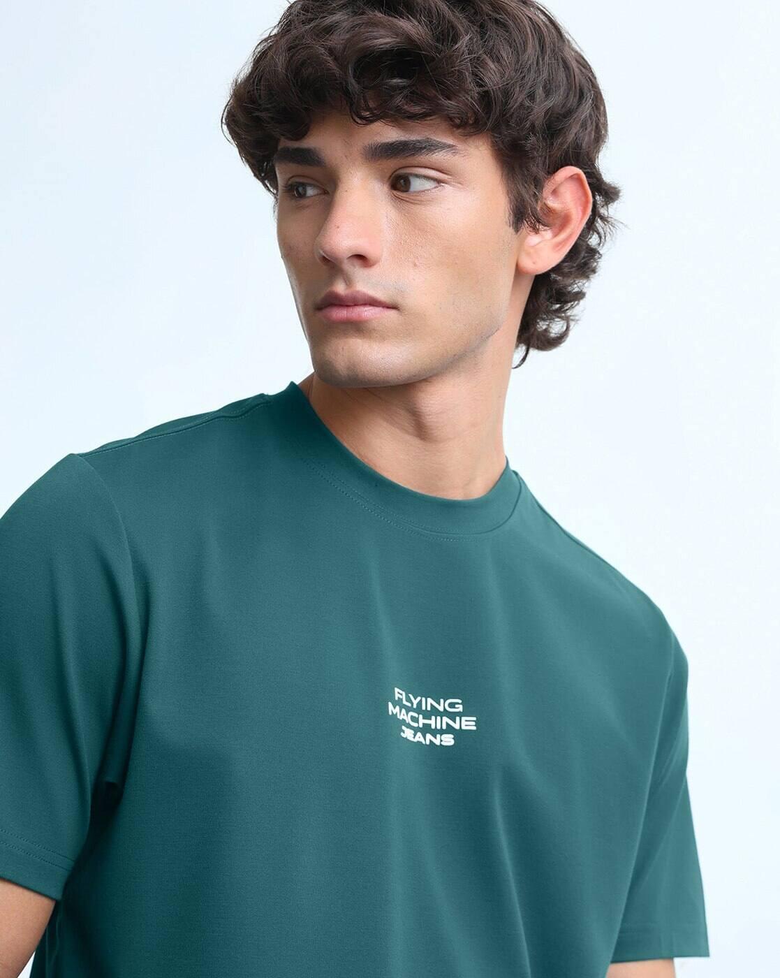 Men Regular Fit Crew-Neck T-Shirt