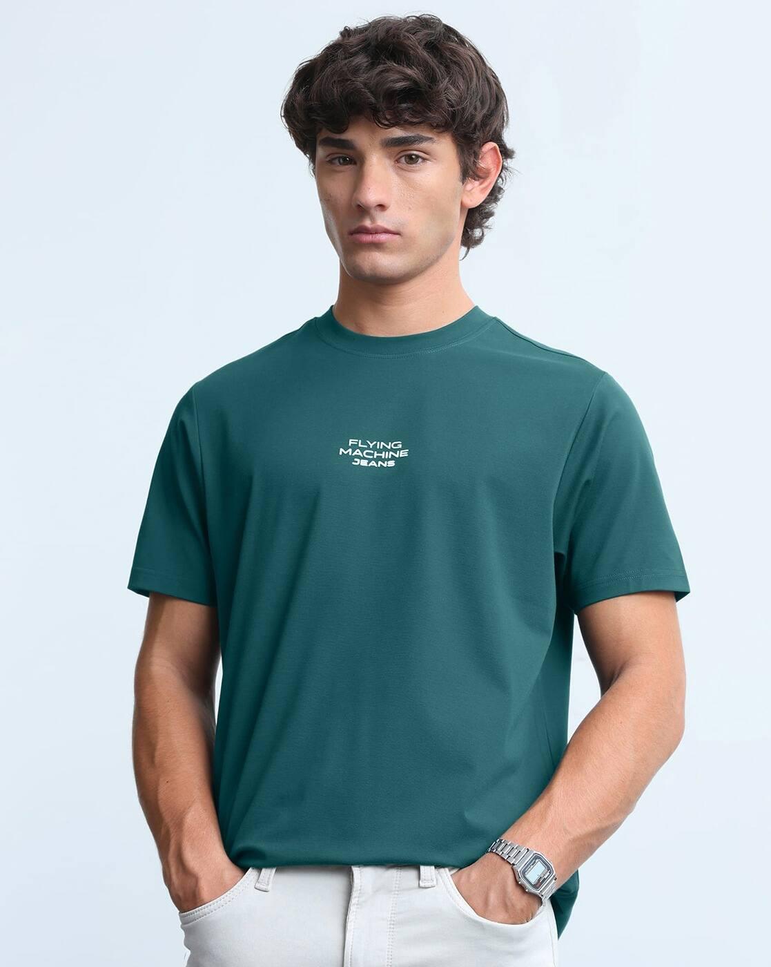 Men Regular Fit Crew-Neck T-Shirt
