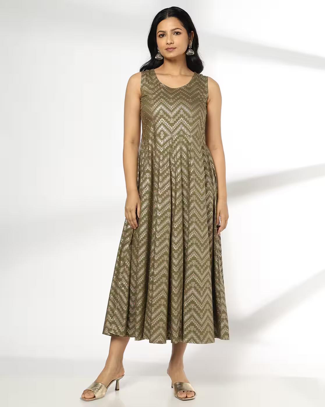 Women Embroidered Layered Anarkali Dress