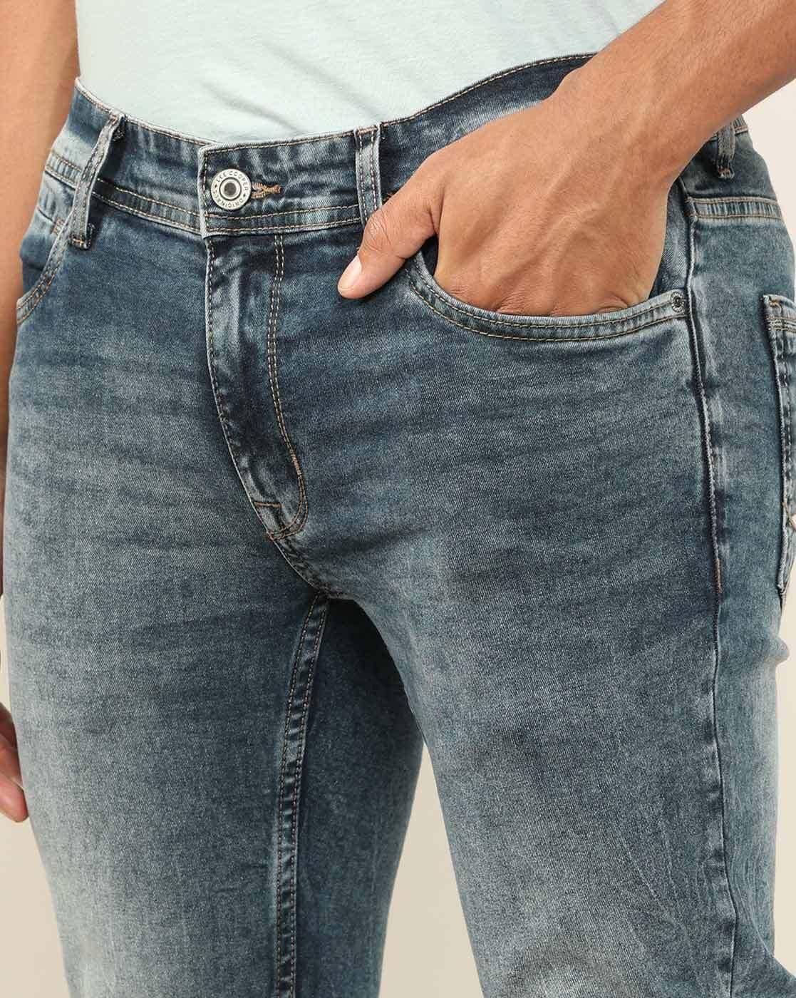 Men Low-Waist Slim Fit Jeans