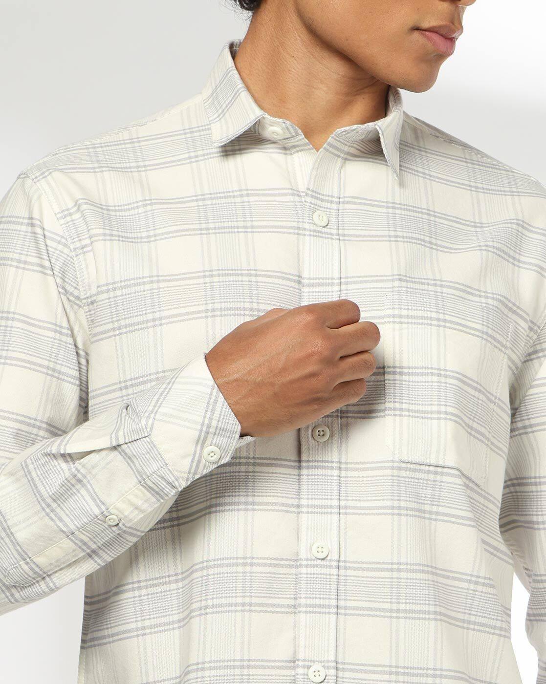 Men Slim Fit Cotton Casual Shirt