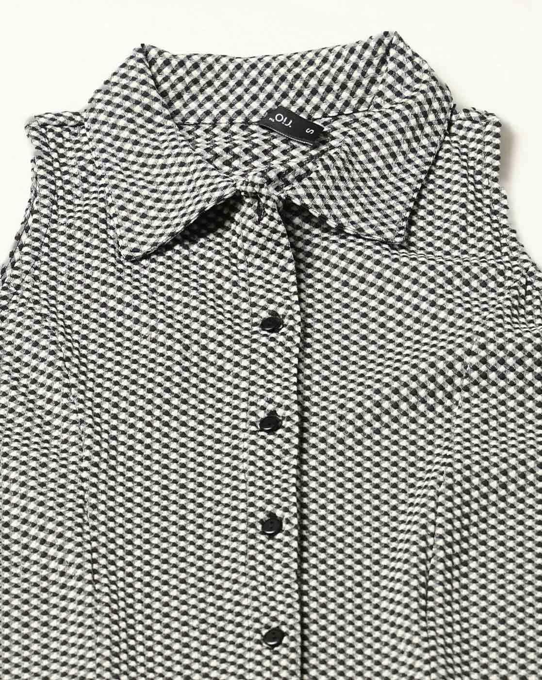 Women Houndstooth Print Shirt Dress