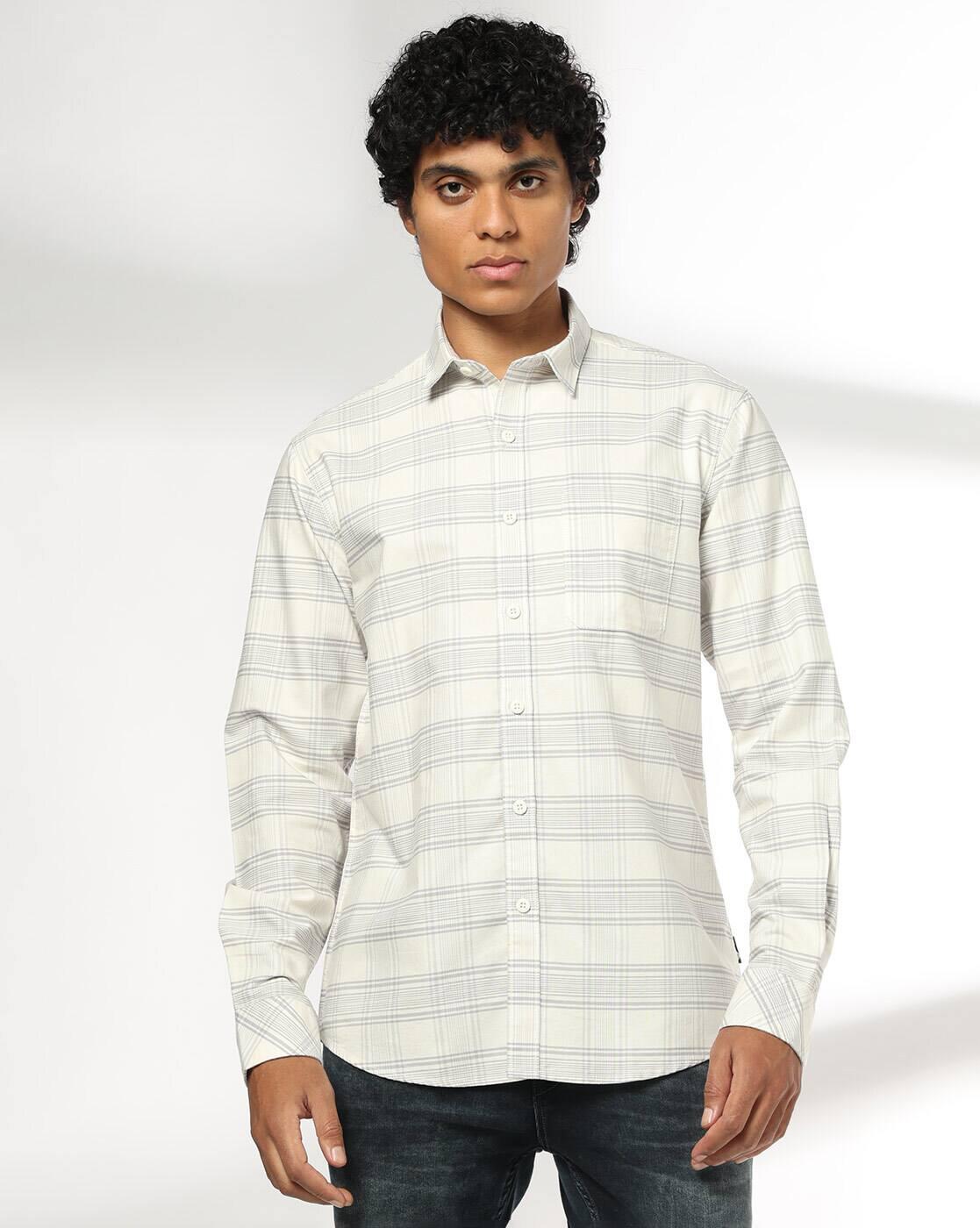Men Slim Fit Cotton Casual Shirt