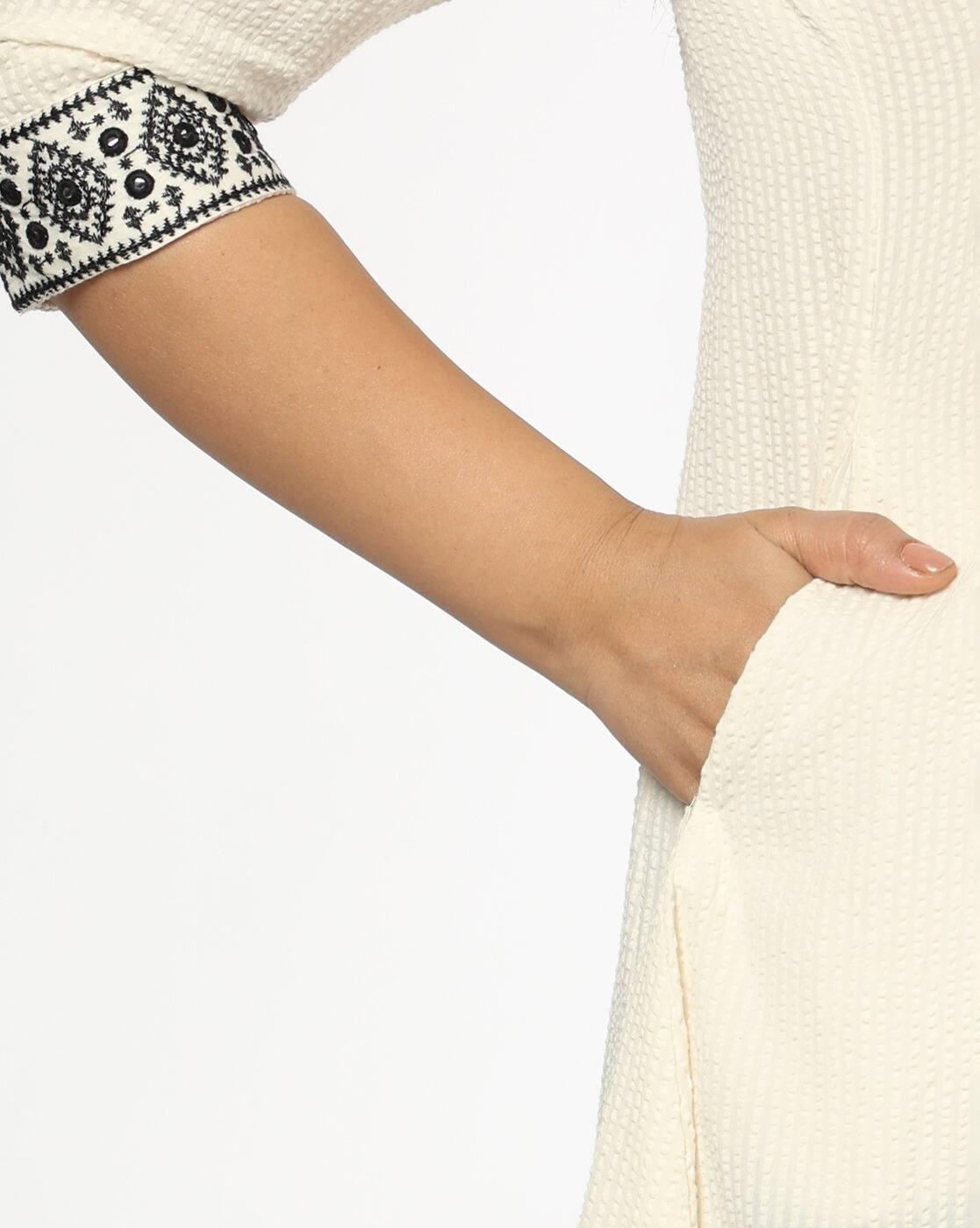 Women Flared Kurta with Embroidery