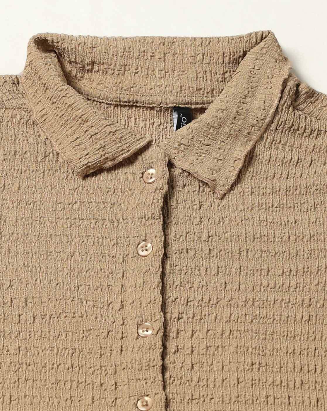 Women Slim Fit Crop Shirt