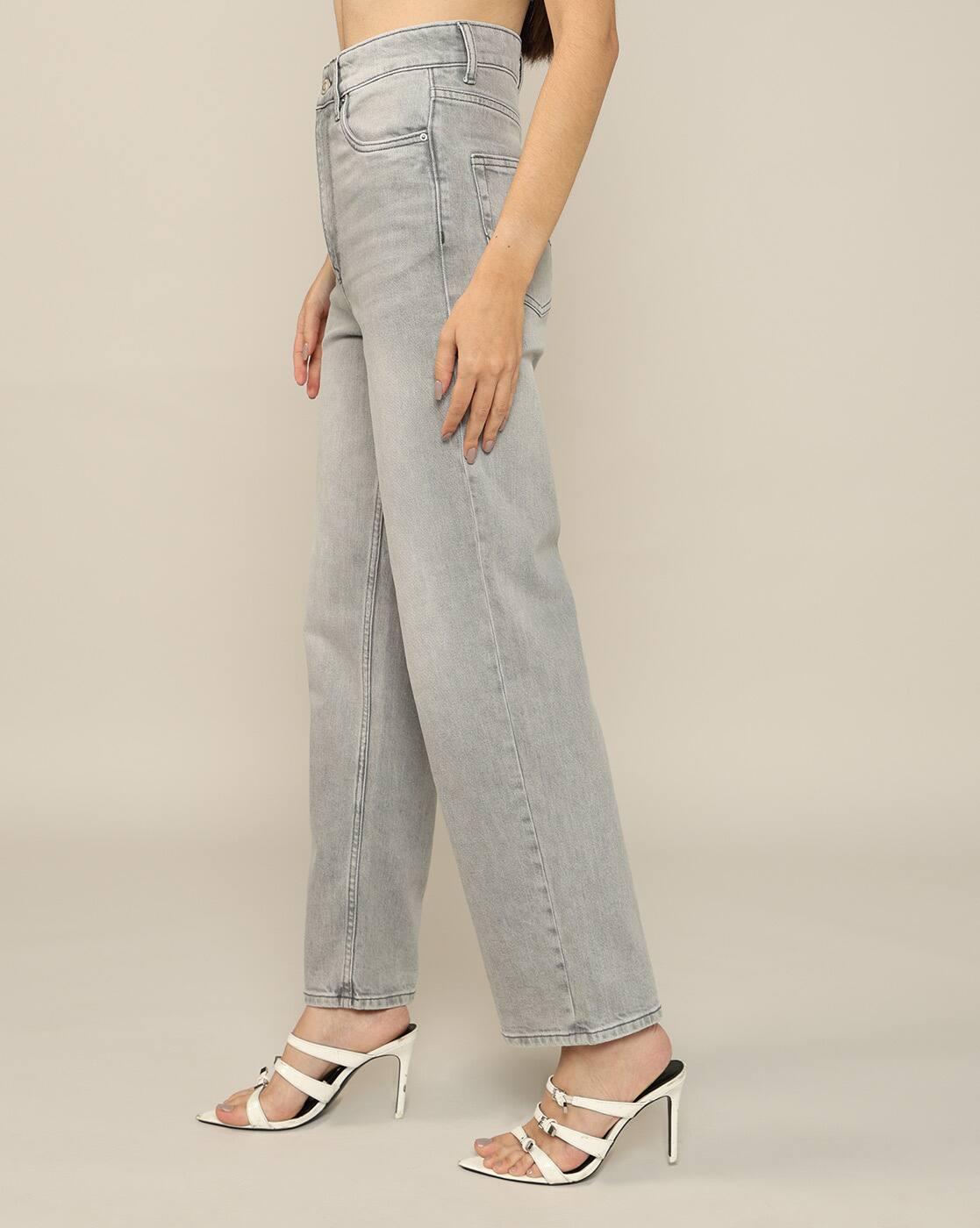 Women High-Rise Straight Fit Jeans