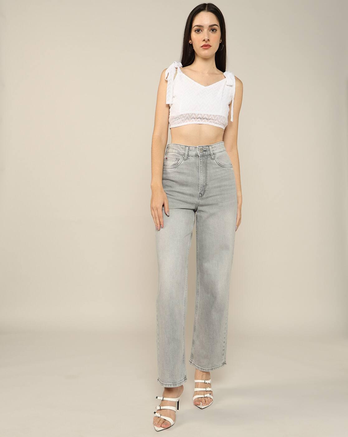 Women High-Rise Straight Fit Jeans