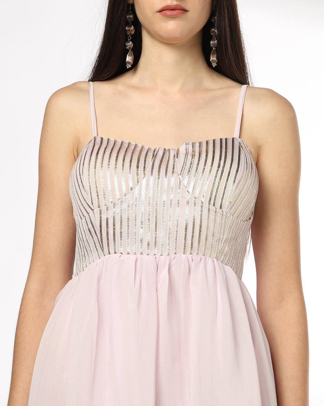 Women Embellished Bustier Dress