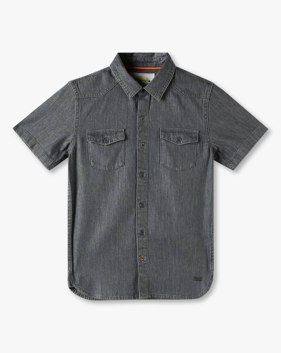 Boys Relaxed Fit Shirt with Flap Pockets