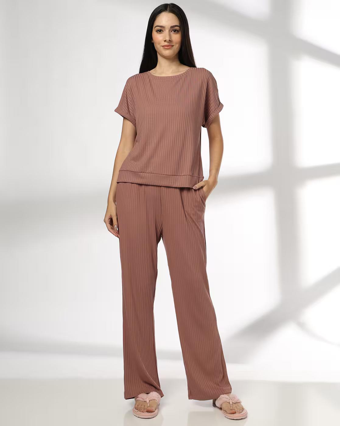 Women Ribbed Lounge Set