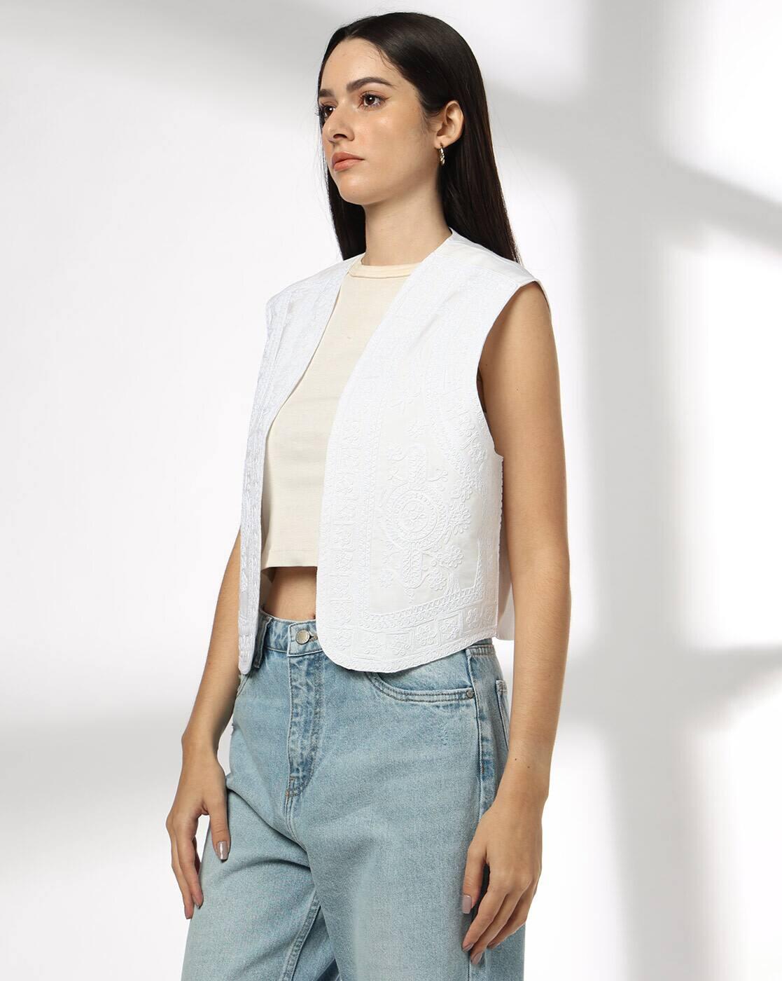 Women Waistcoat with Embroidery Details