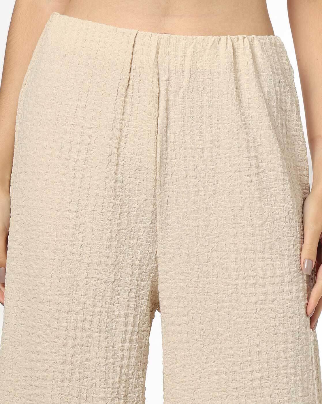 Women V-Neck Top & Cropped Trousers Co-Ord Set