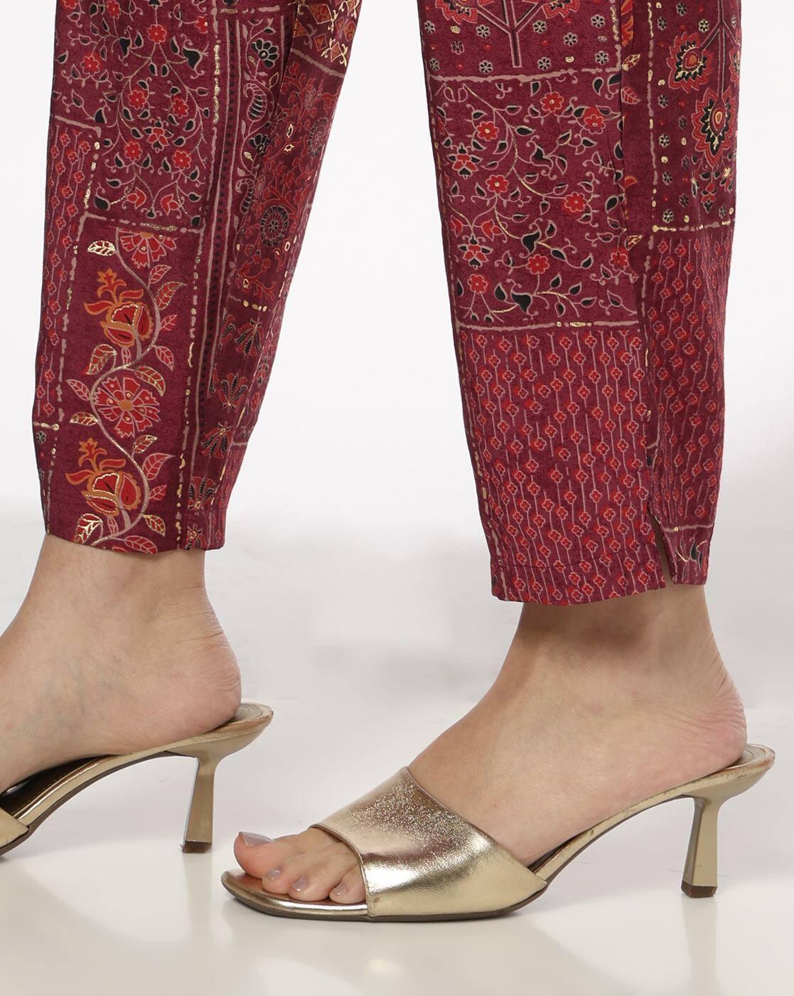 Women Floral Print Straight Kurta with Palazzos