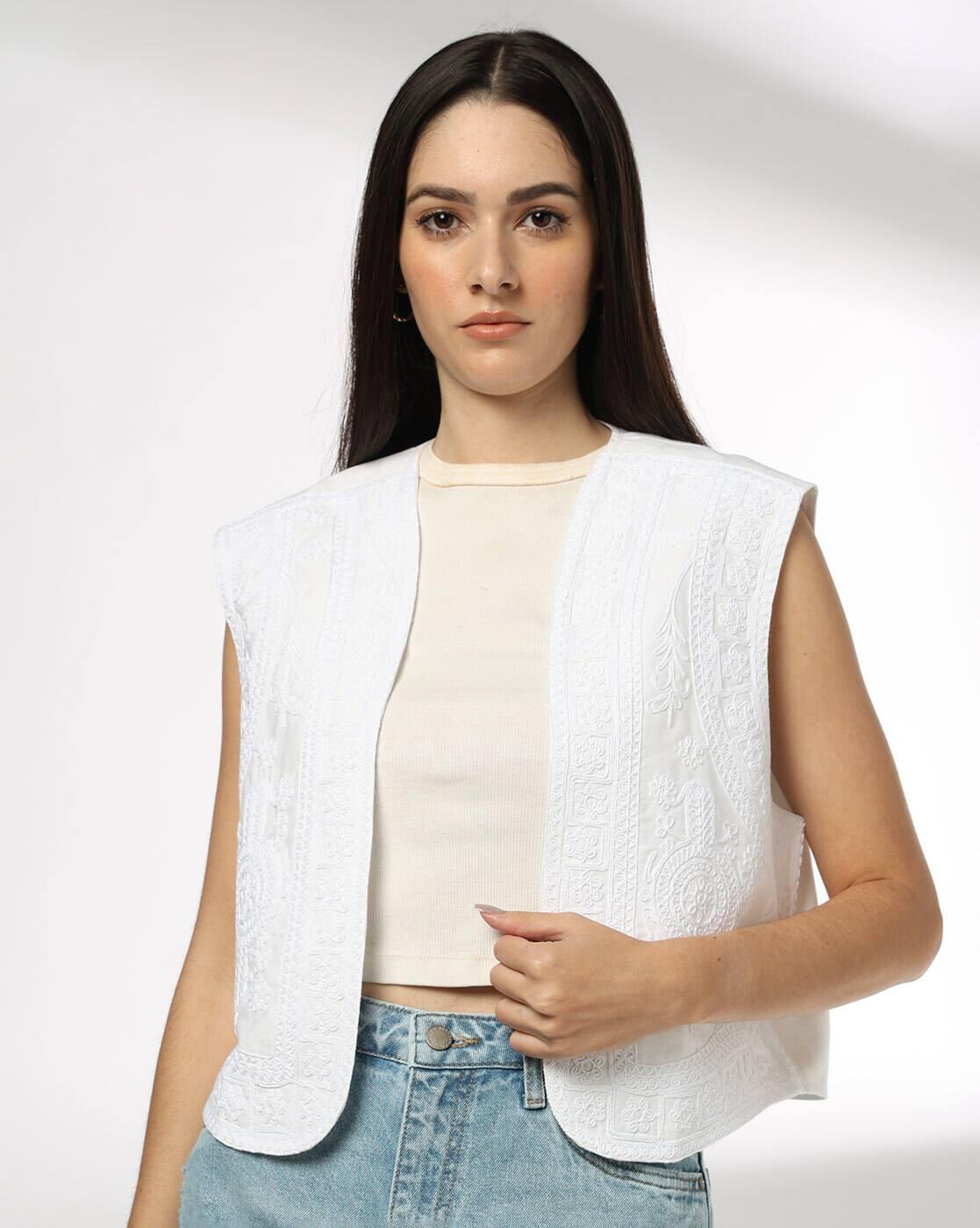 Women Waistcoat with Embroidery Details