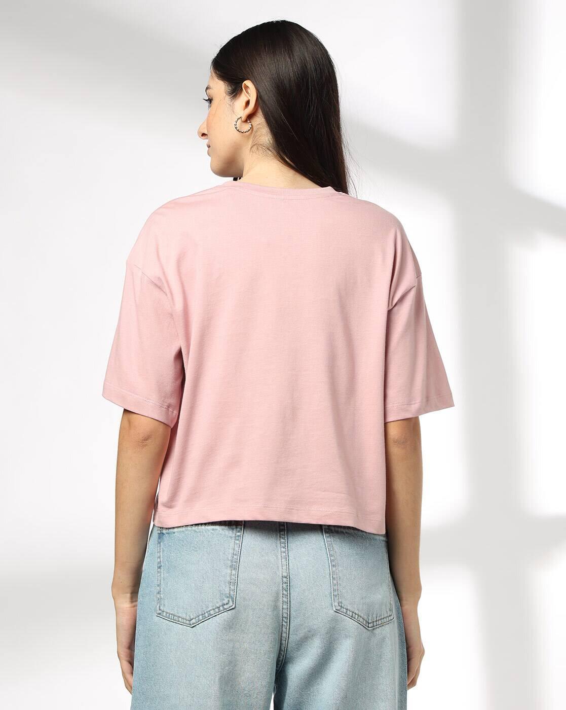Women Embellished Relaxed Fit Crew-Neck T-Shirt