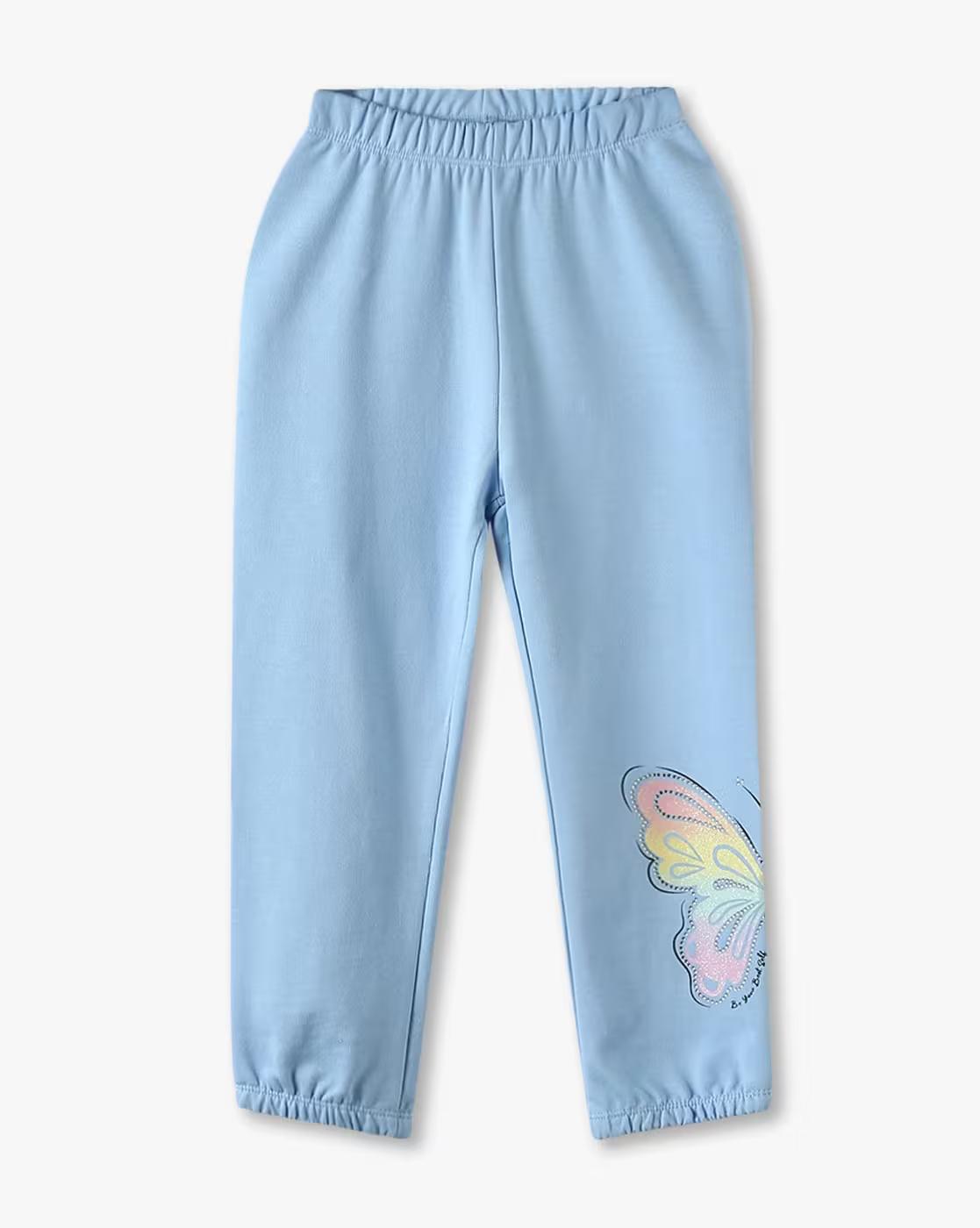 Girls Butterfly Print Joggers
