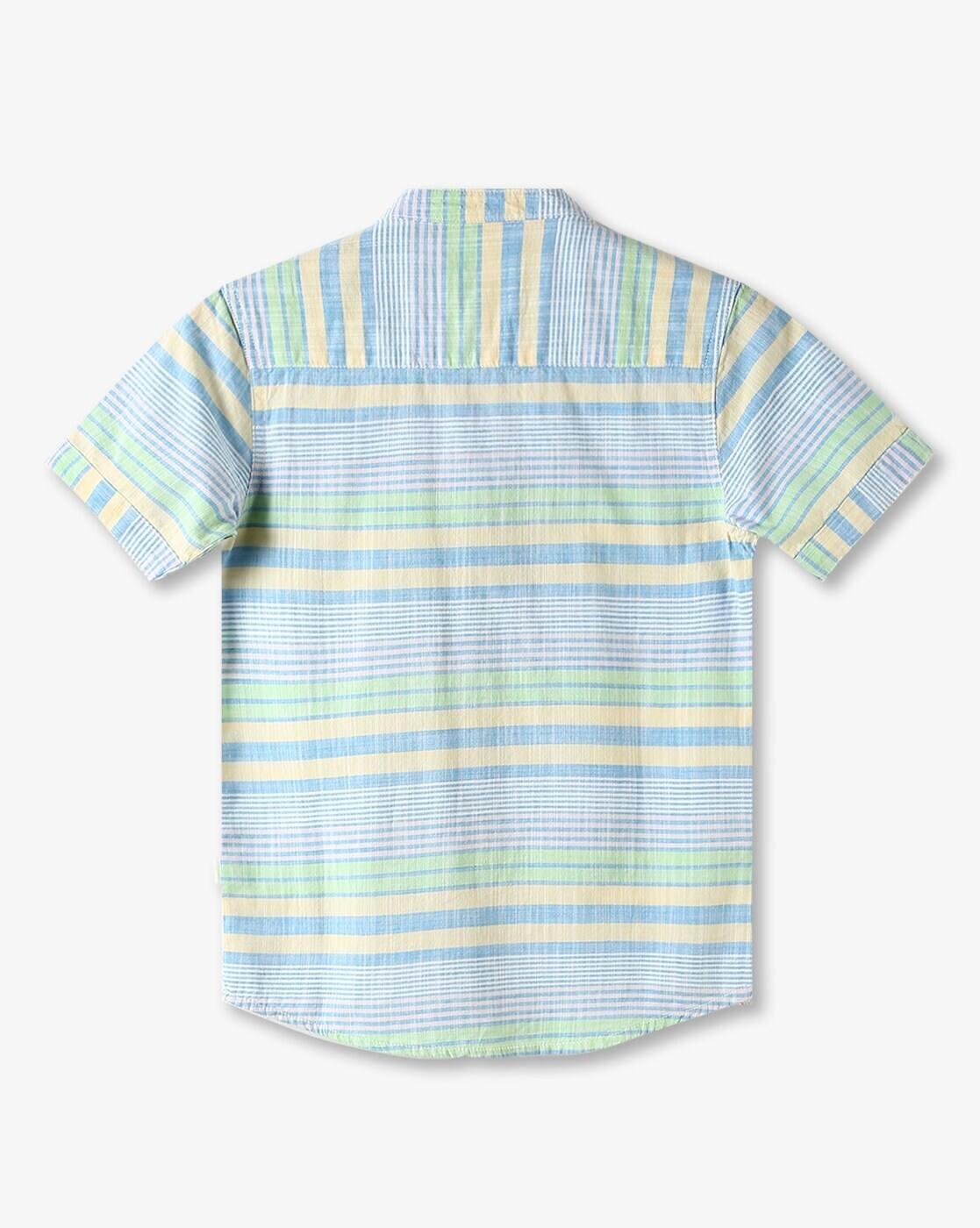 Boys Striped Relaxed Fit Cotton Shirt