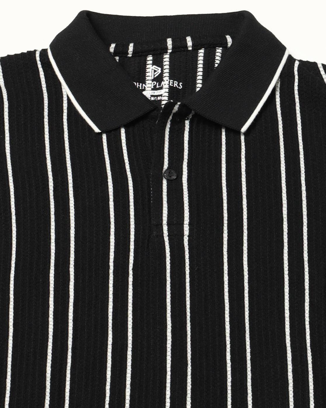 Men Slim Fit Striped Polo T-Shirt