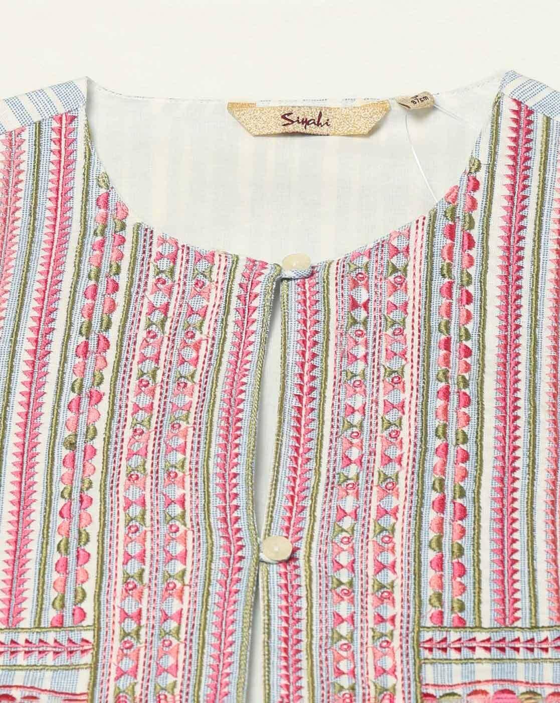 Women Fit & Flare Dress with Embroidered Jacket
