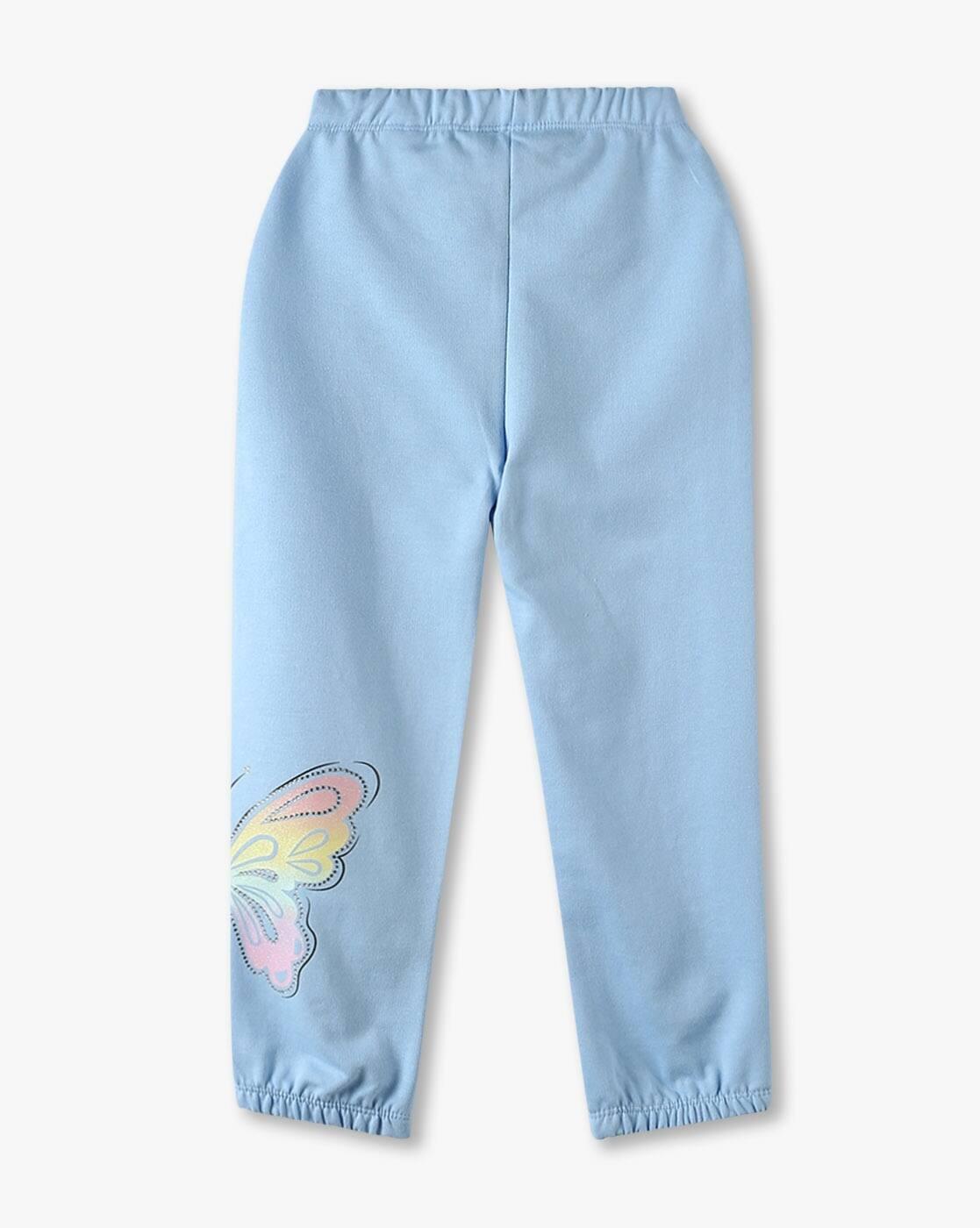 Girls Butterfly Print Joggers