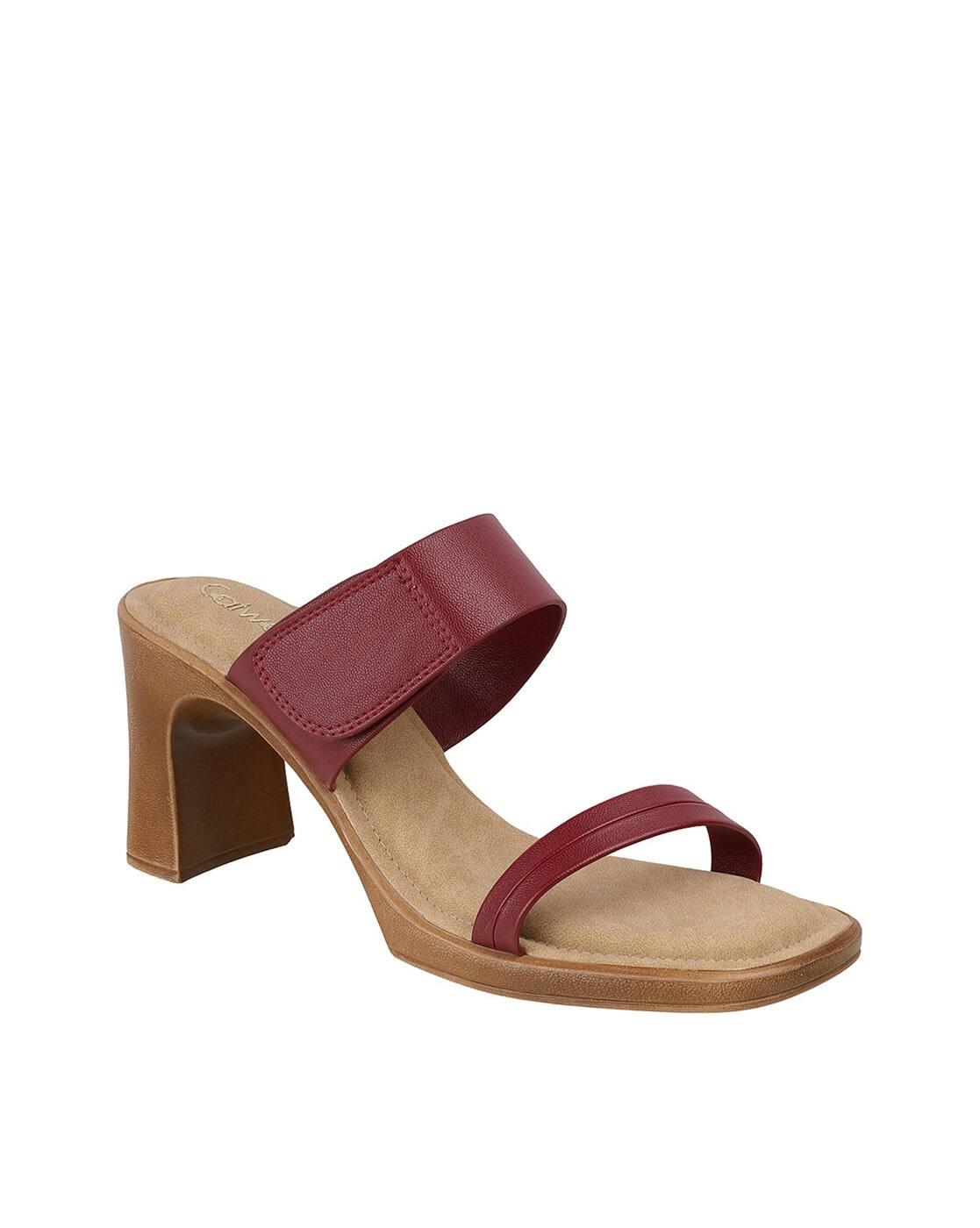Women Double-Strap Chunky-Heeled Sandals