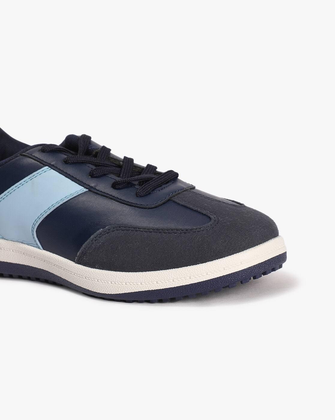Men Panelled Low-Top Lace-Up Casual Shoes
