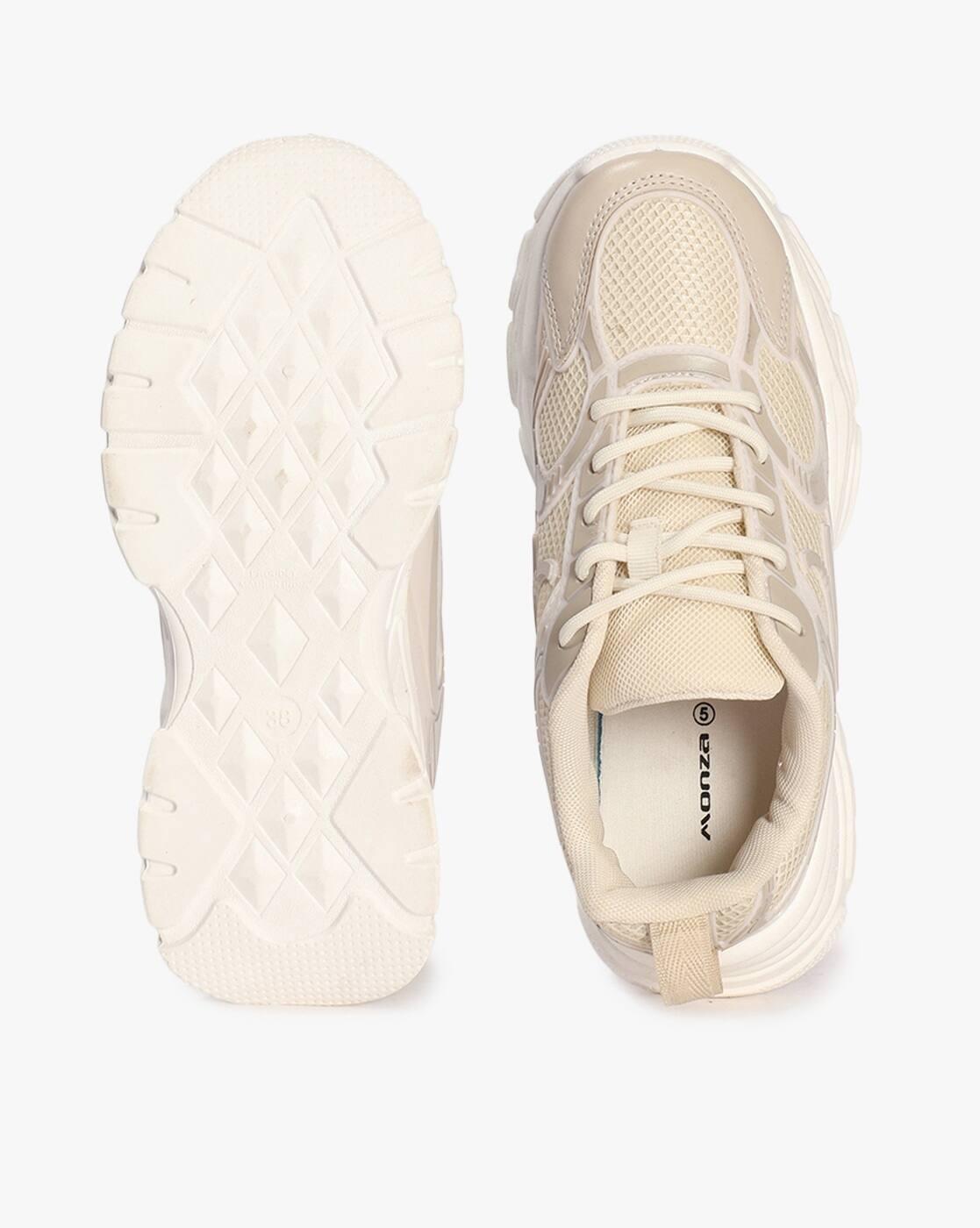 Women Panelled Low-Top Lace-Up Shoes