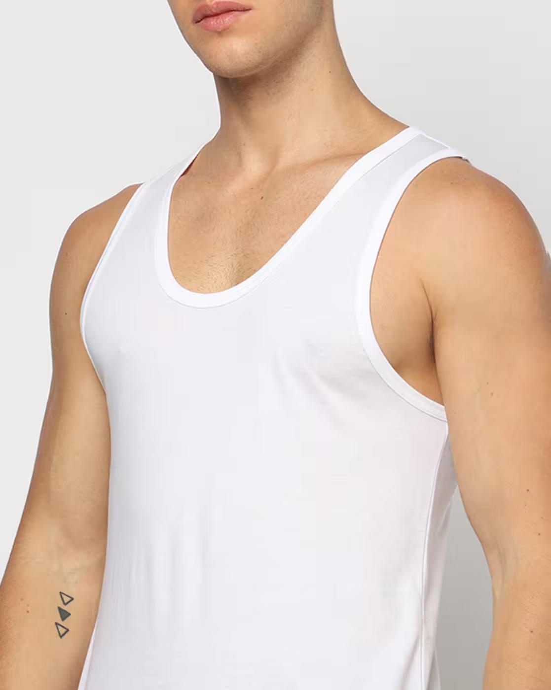 Men Pack of 2 Vests-Stay New & Pure Cotton