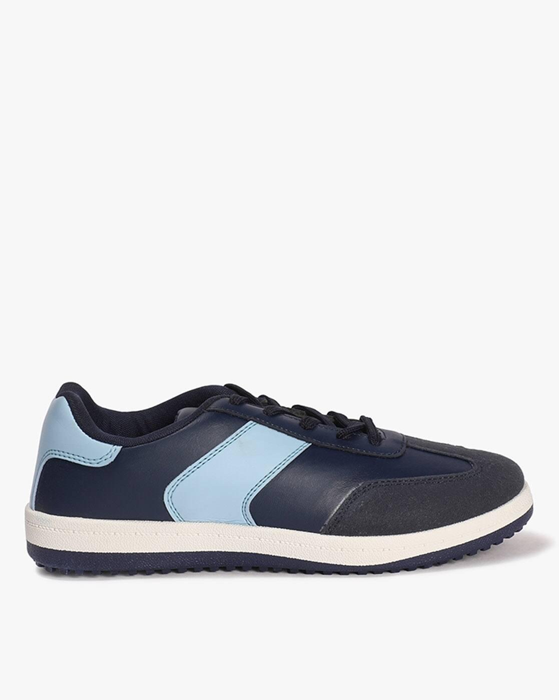 Men Panelled Low-Top Lace-Up Casual Shoes
