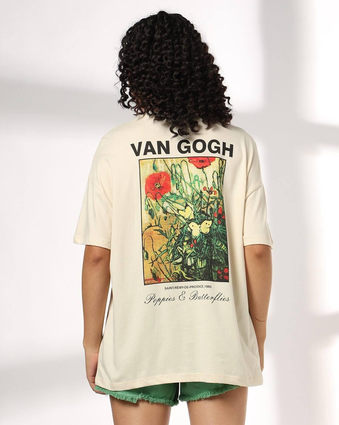 Women Floral Print Oversized Crew-Neck T-Shirt
